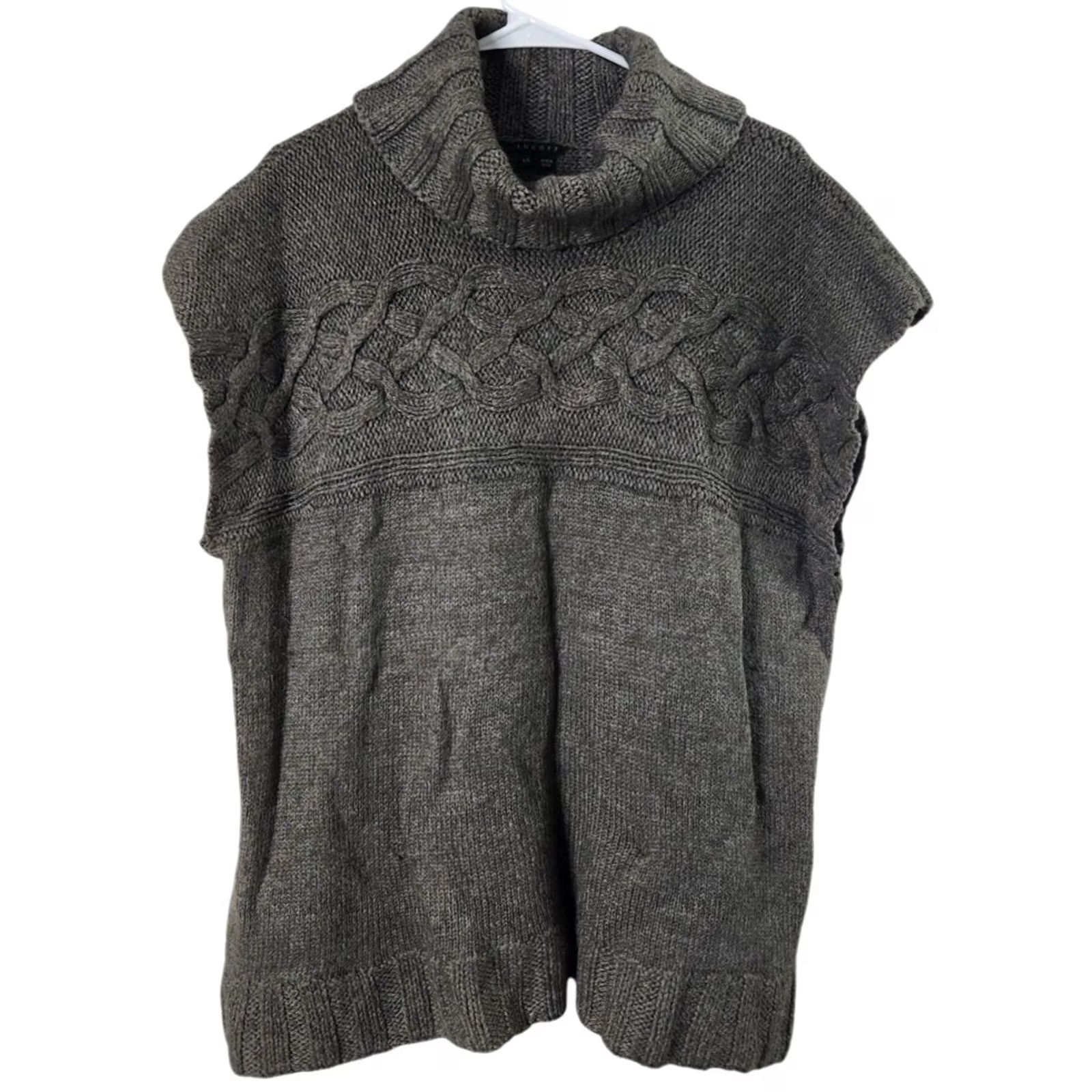 Theory Theory Womens L Wool Mohair Turtleneck Sweater Cable Knit Sleeveless Size L / US 10 / IT 46 - 2 Thumbnail