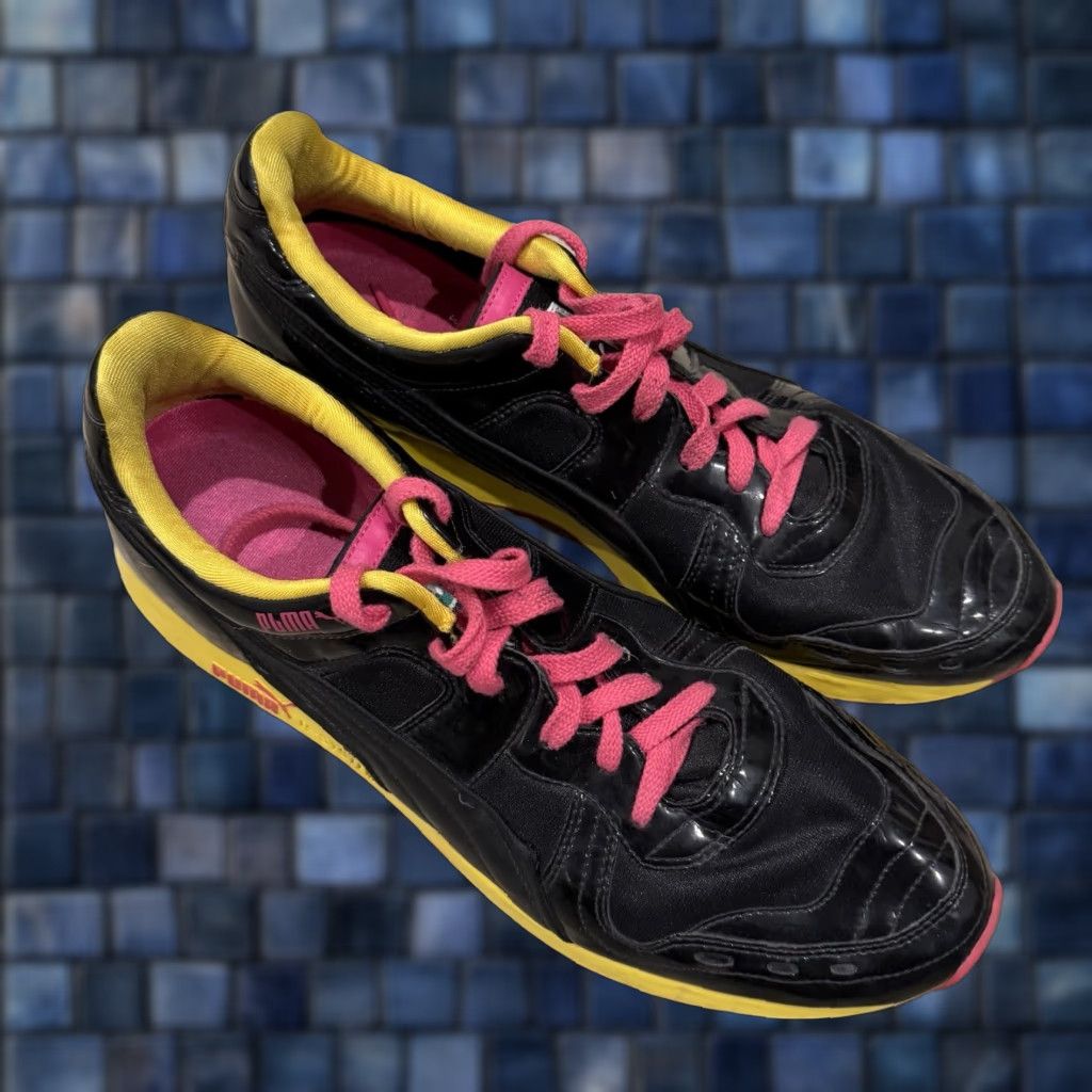 Puma PUMA R-System Sneaker Black Pink Yellow Mens Size 13 345569-02 Size US 12 / EU 45 - 1 Thumbnail