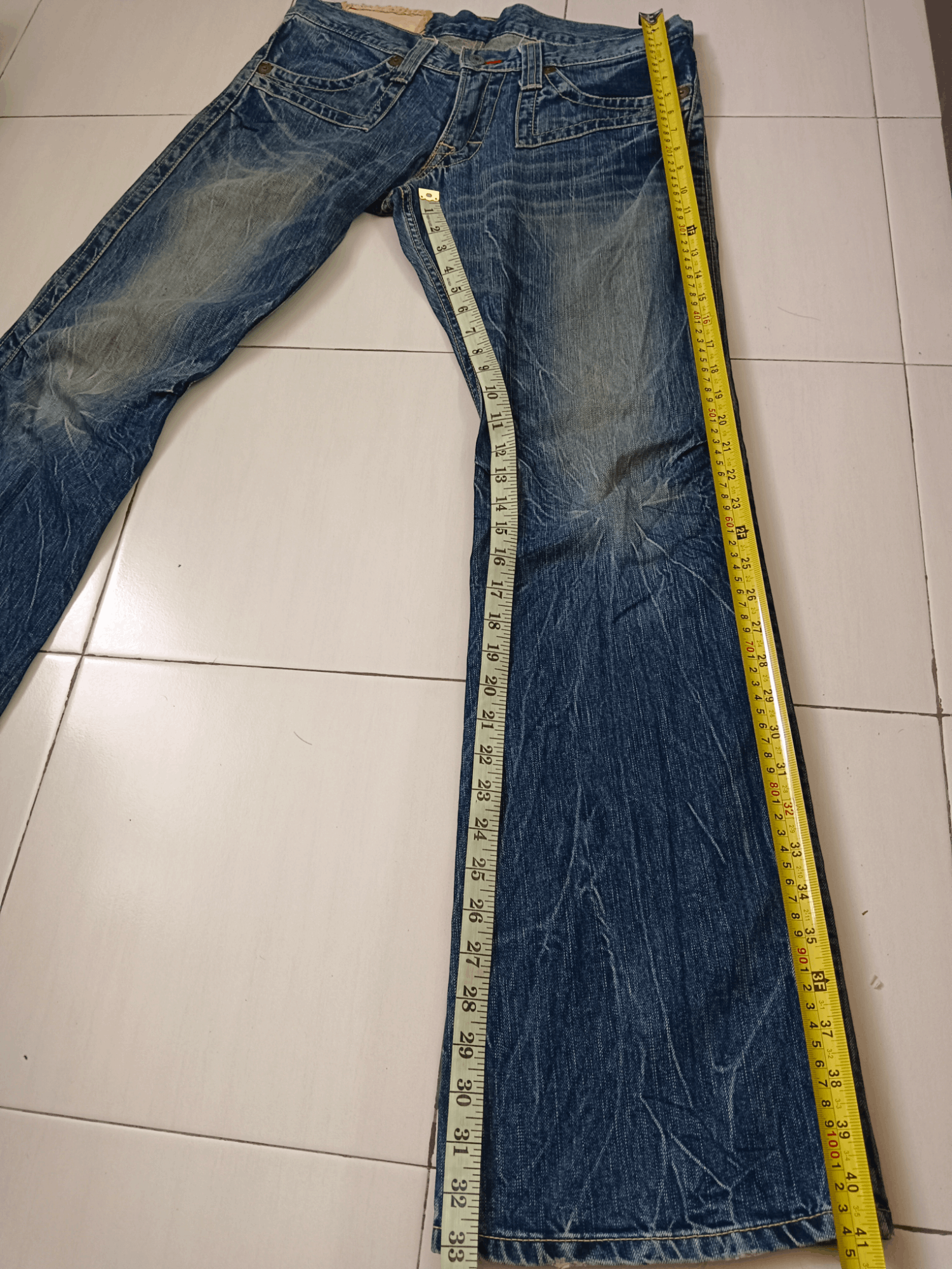 Blue Blue Japan 💥Blue Way💥 Seditionaries Punk Flare Jeans Size US 33 - 7 Thumbnail