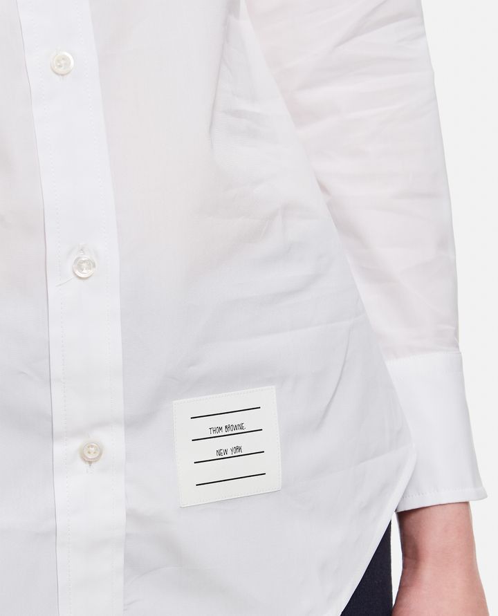 Thom Browne o1s22i1n0924 Fitted Shirt in Poplin in White Size XS / US 0-2 / IT 36-38 - 5 Thumbnail