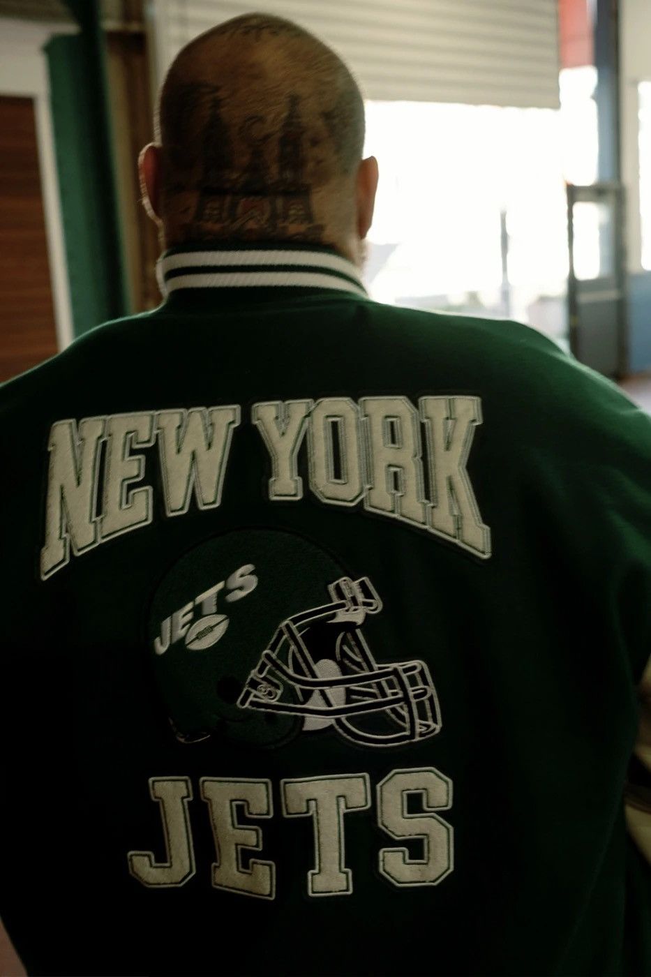 Octobers Very Own OVO X NFL - NEW YORK JETS VARSITY JACKET | Grailed