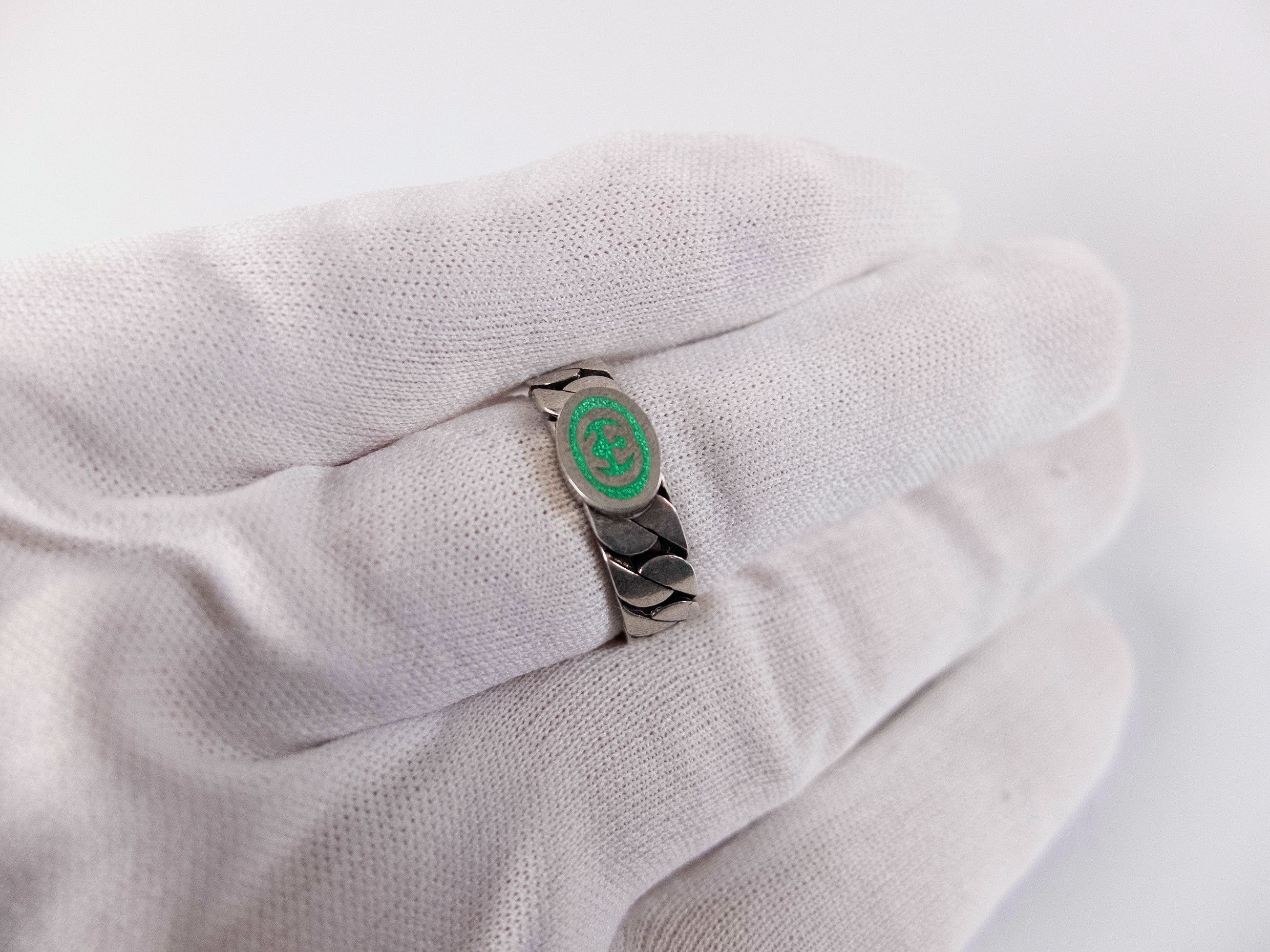 Gucci GUCCI Sterling silver interlocking G logo ring Size 20 / 9 Size ONE SIZE - 6 Thumbnail