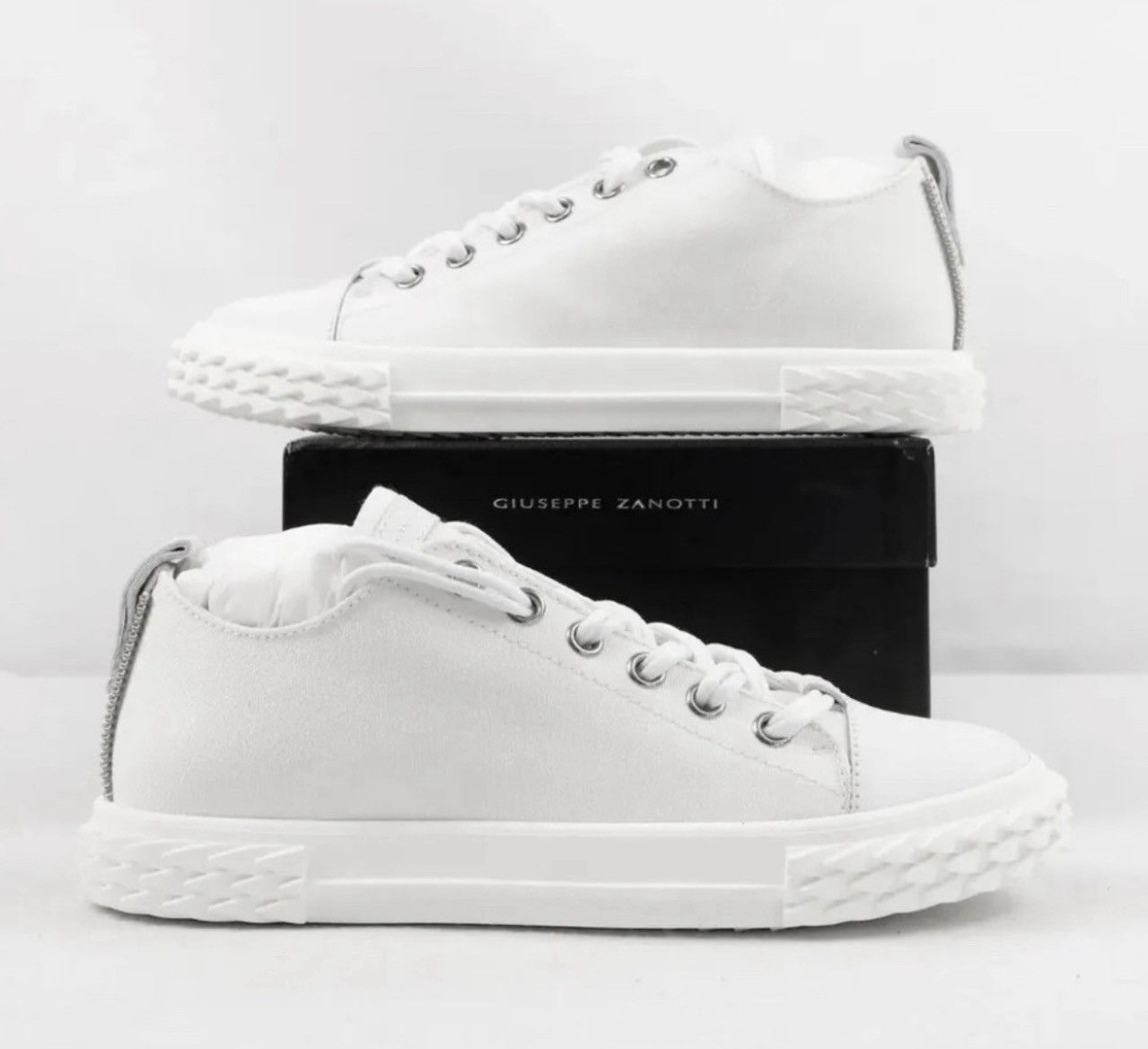 Giuseppe Zanotti Giuseppe Zanotti Women's Blabber Sneakers in White/beige Size US 10 / IT 40 - 1 Thumbnail