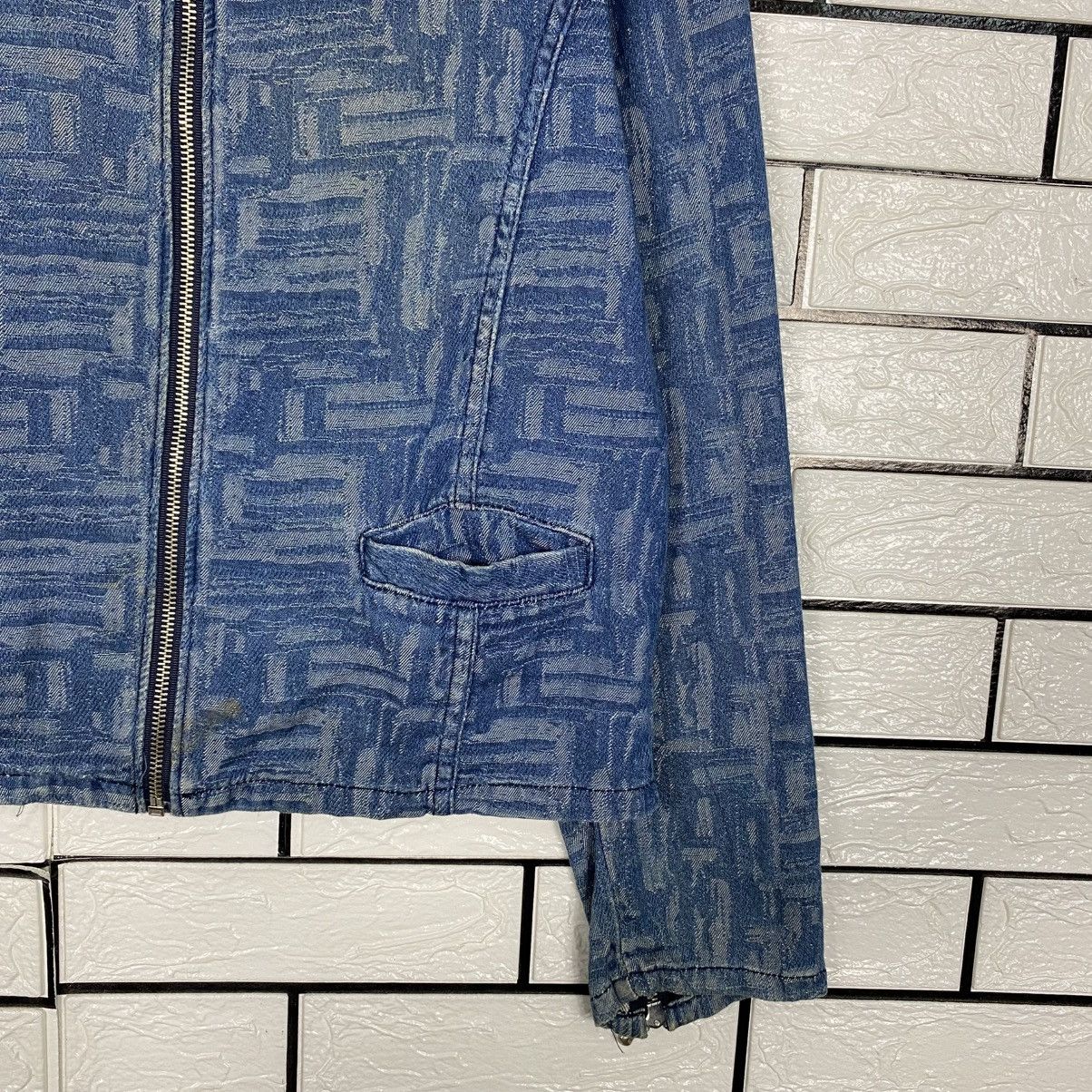 Japanese Brand Luchile Cropped Denim Zipper Jacket Biker Issey Miyake Size US M / EU 48-50 / 2 - 6 Thumbnail