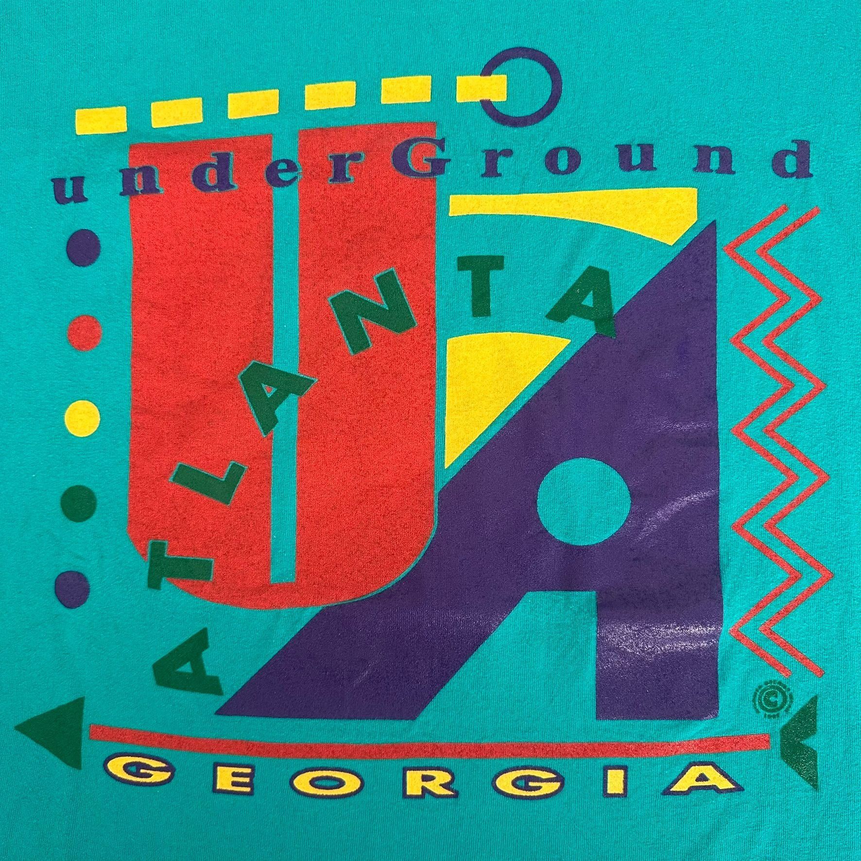 Fruit Of The Loom Vintage 90s Atlanta Underground T-Shirt Tourist Souvenir Tee Size US XL / EU 56 / 4 - 2 Thumbnail