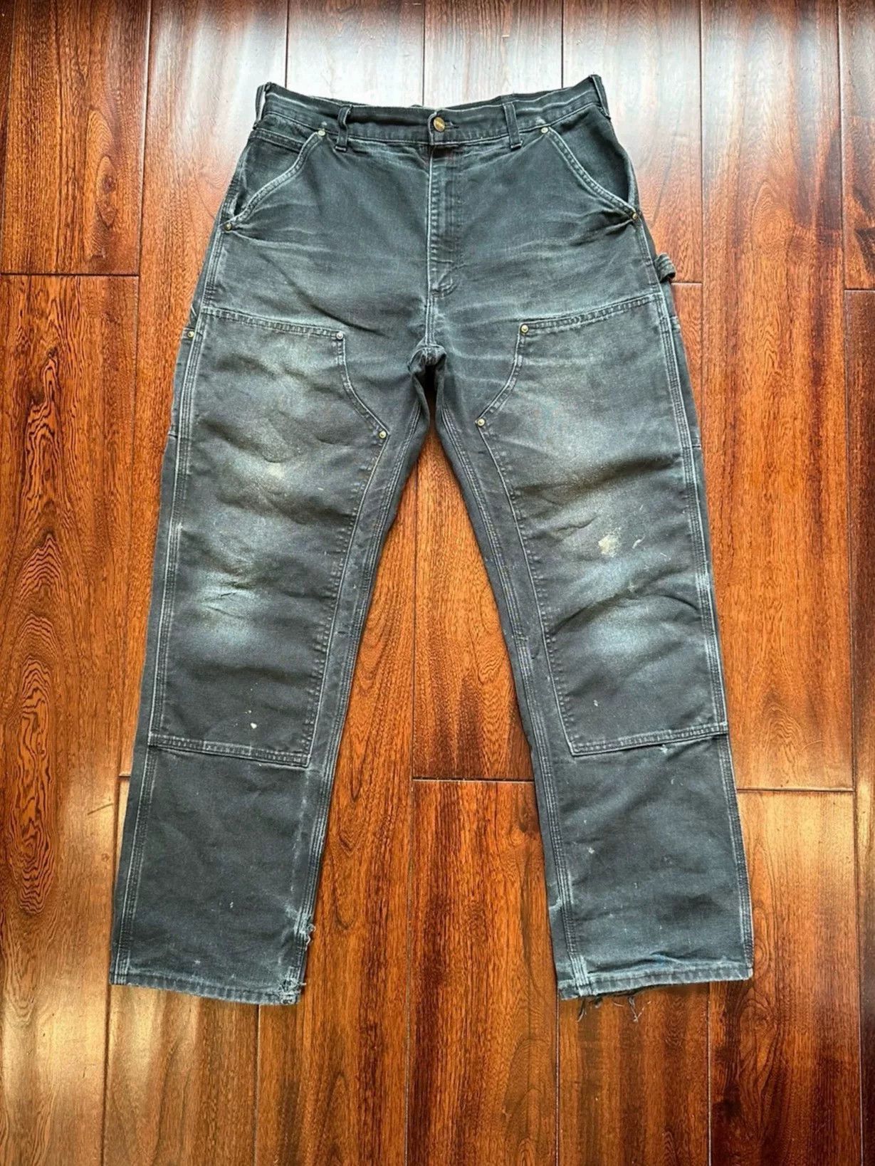Vintage Vintage Carhartt B01 Faded Black Pants Size US 31 - 1 Thumbnail