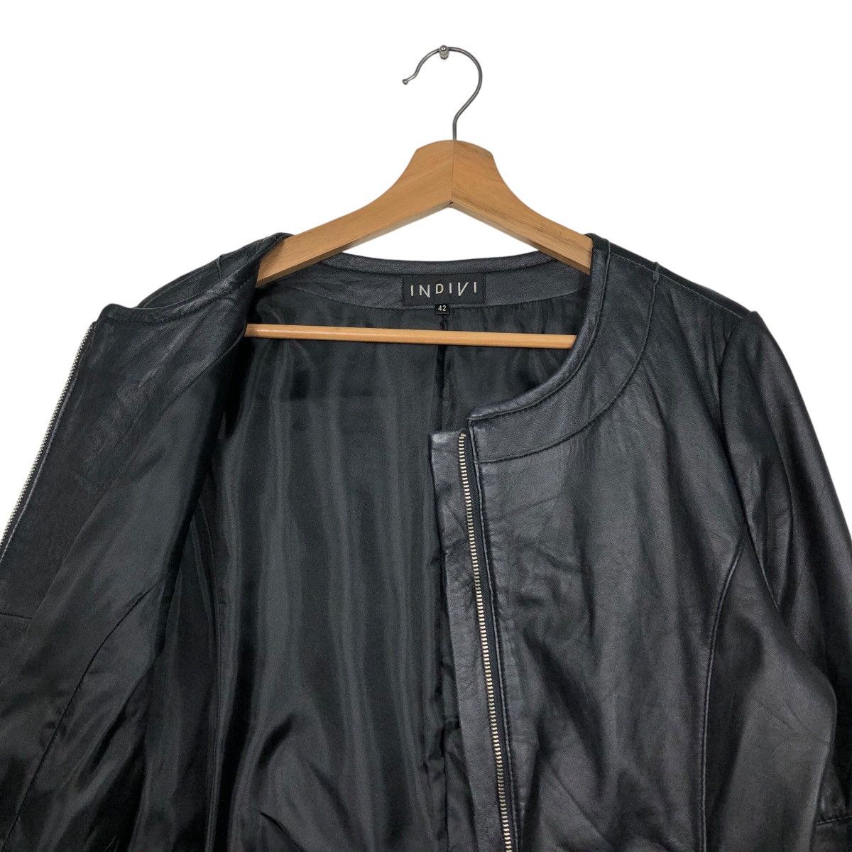 Japanese Brand 📌Vintage Cropped Leather Biker Jacket Indivi Japan Size US M / EU 48-50 / 2 - 13 Thumbnail
