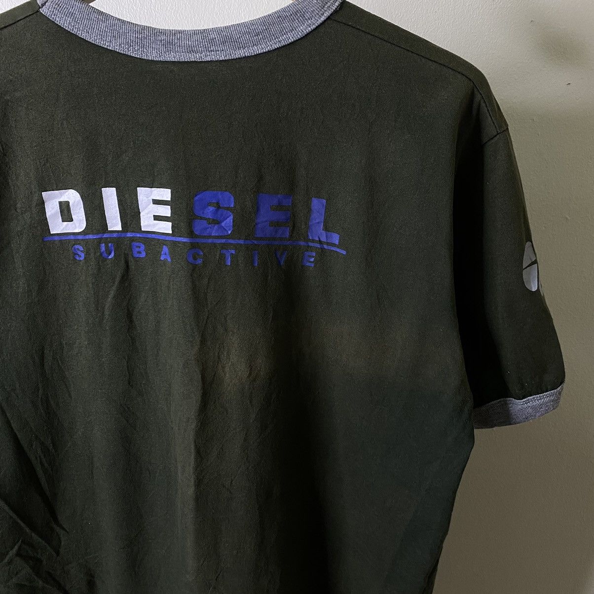 Diesel Vintage 2000s Diesel Subactive Ringer Tee Size US L / EU 52-54 / 3 - 9 Thumbnail