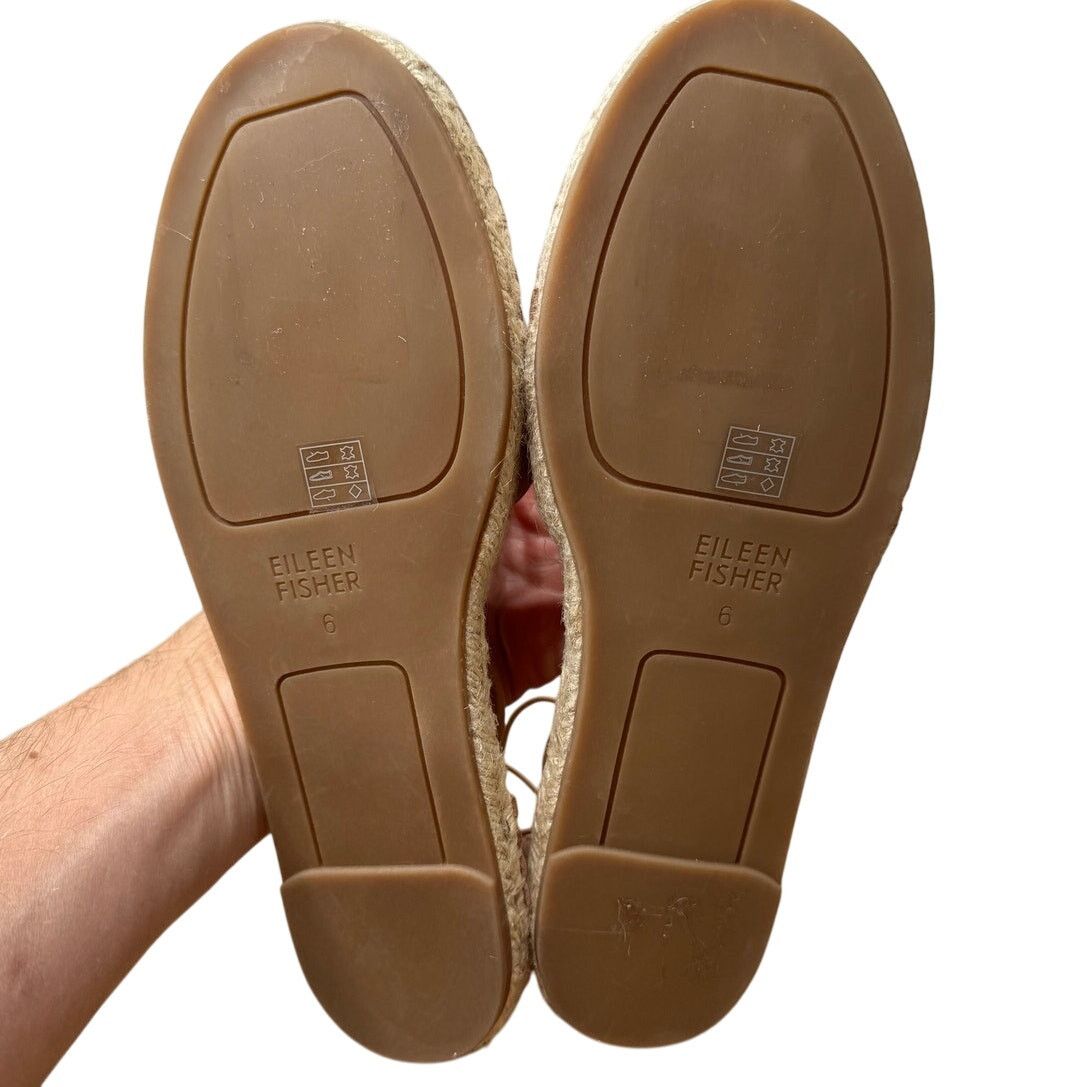 Eileen Fisher NEW Eileen Fisher D’Orsay Lee Espadrille Flat Sandals Size US 6 / IT 36 - 5 Thumbnail