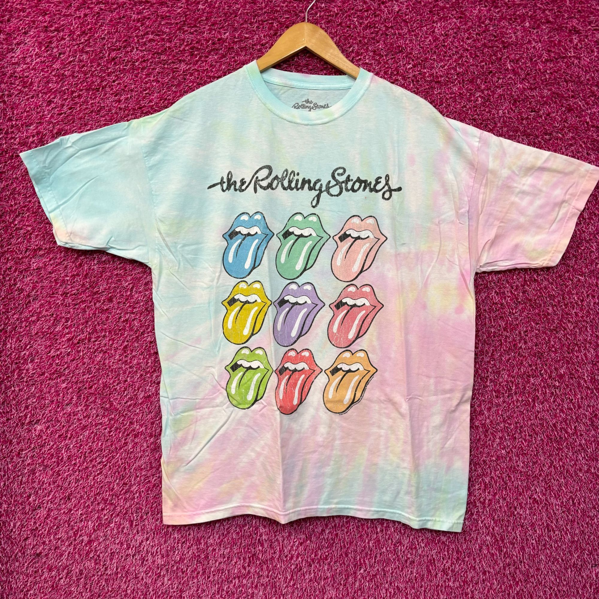 The Rolling Stones The Rolling Stones Hot Lips Pop Art Rock Pastel Tie Dye XL Size US XL / EU 56 / 4 - 1 Thumbnail