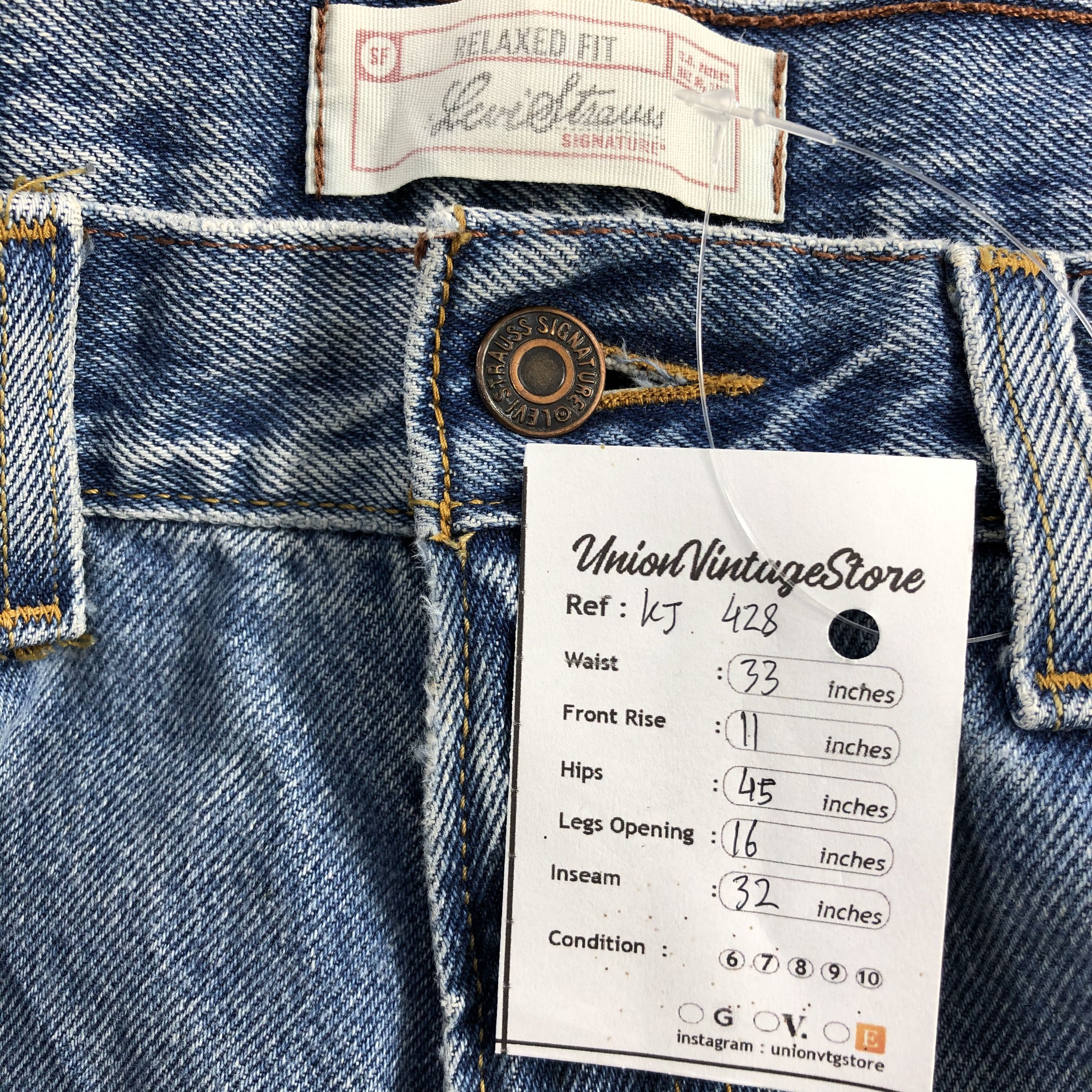 Levi's Vintage Levis Jeans Faded Blue Distressed Denim KJ428 Size US 33 - 13 Thumbnail
