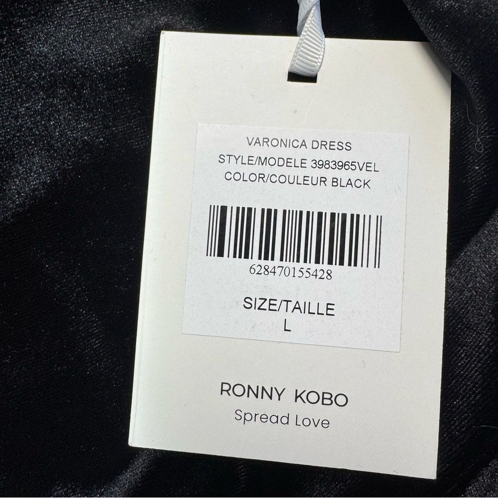 Ronny Kobo NWT New Ronny Kobo Varonica Off-the Shoulder Black Velvet D Size L / US 10 / IT 46 - 5 Thumbnail