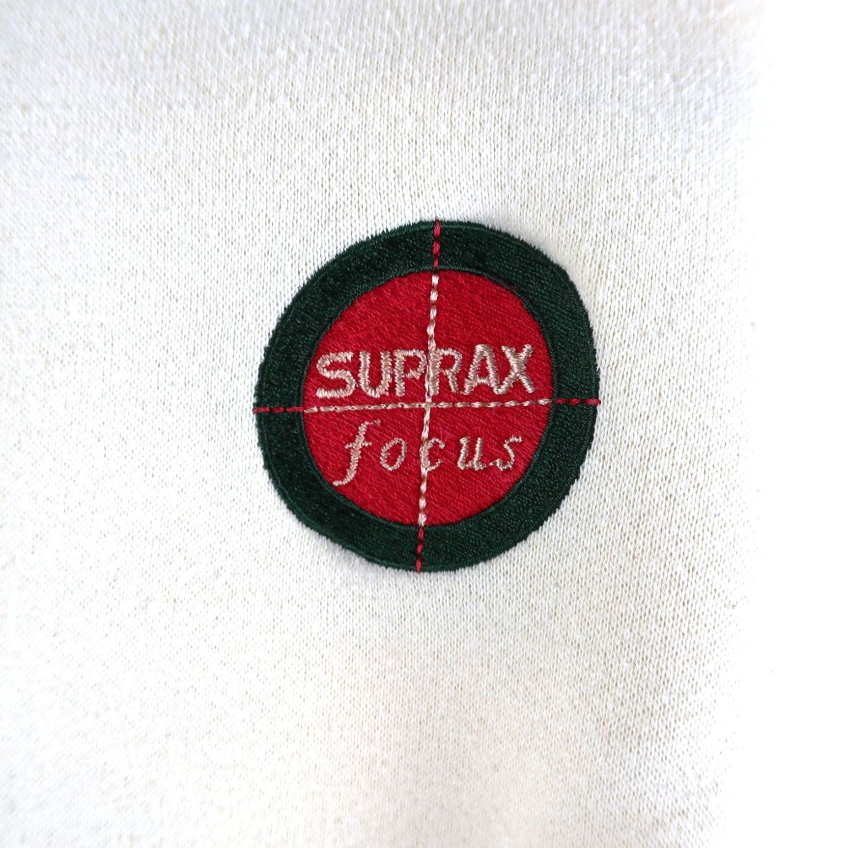 Supra VINTAGE Supra X Focus Bow Archery Sweatshirt L Cream Crewneck USA Made Size L Mens Size US L / EU 52-54 / 3 - 3 Thumbnail