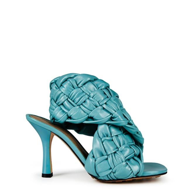Bottega Veneta Bottega Veneta Stiletto Heel High Slide Mules in Blue Size US 5 / IT 35 - 1 Thumbnail
