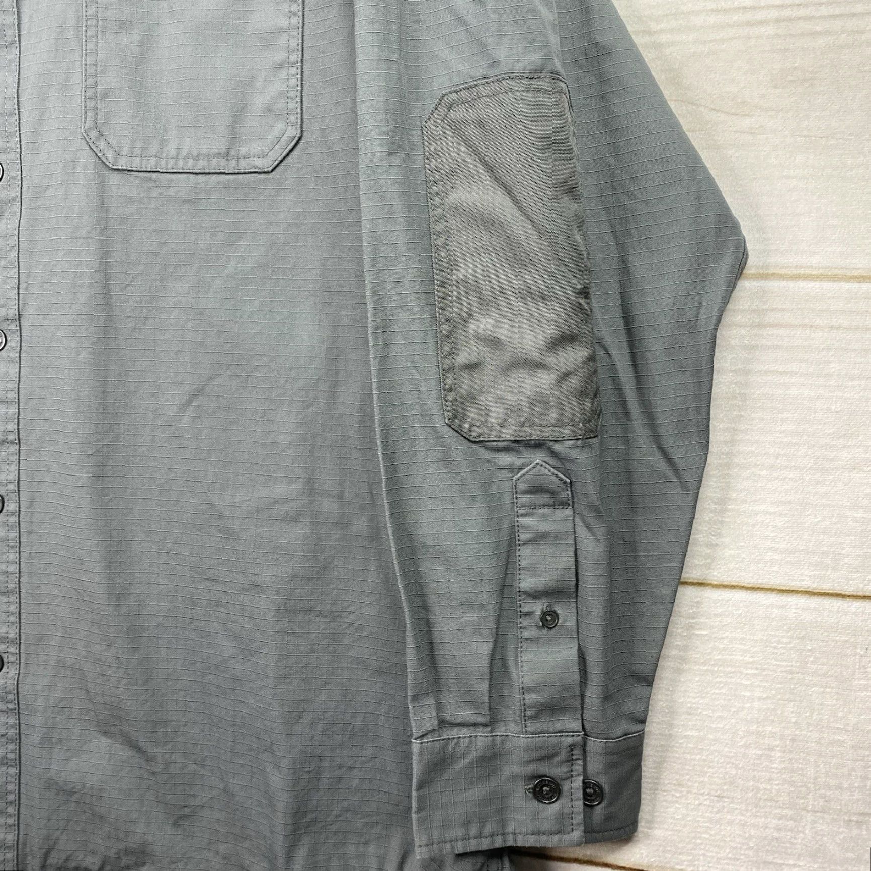 Vintage Ridgecut Toughwear Mens Shirt 2XLT Gray Ripstop Reinforced Elbow Tactical Button Size US XXL / EU 58 / 5 - 2 Thumbnail