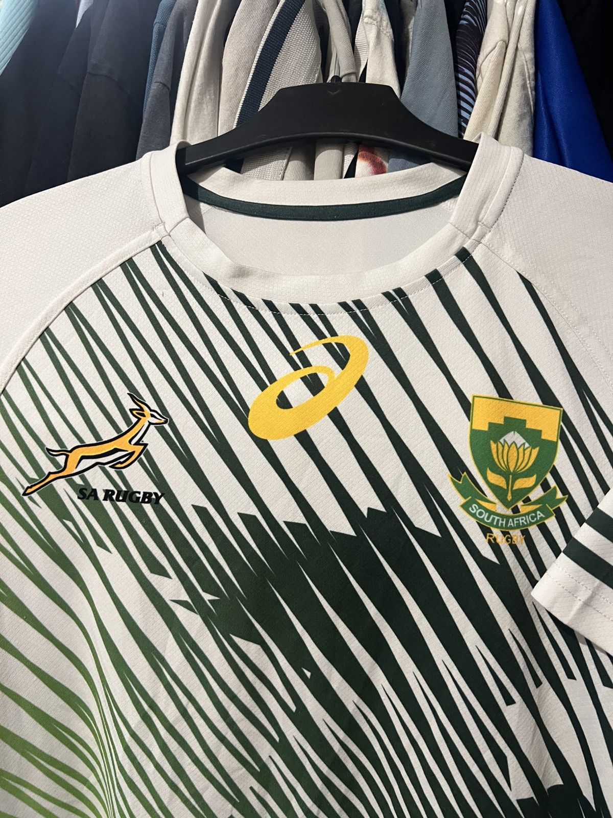 Asics × Vintage 2016/2017 ASICS SOUTH AFRICA THIRD RUGBY SHIRT AOP THIRD Size US M / EU 48-50 / 2 - 3 Thumbnail