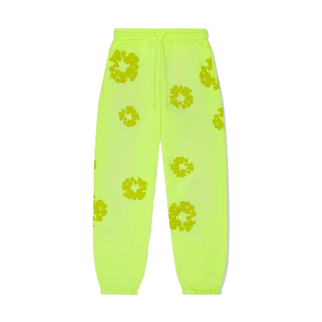 DENIM TEARS Monochrome Sweatpants Neon Green Size US 32 / EU 48 - 1 Thumbnail
