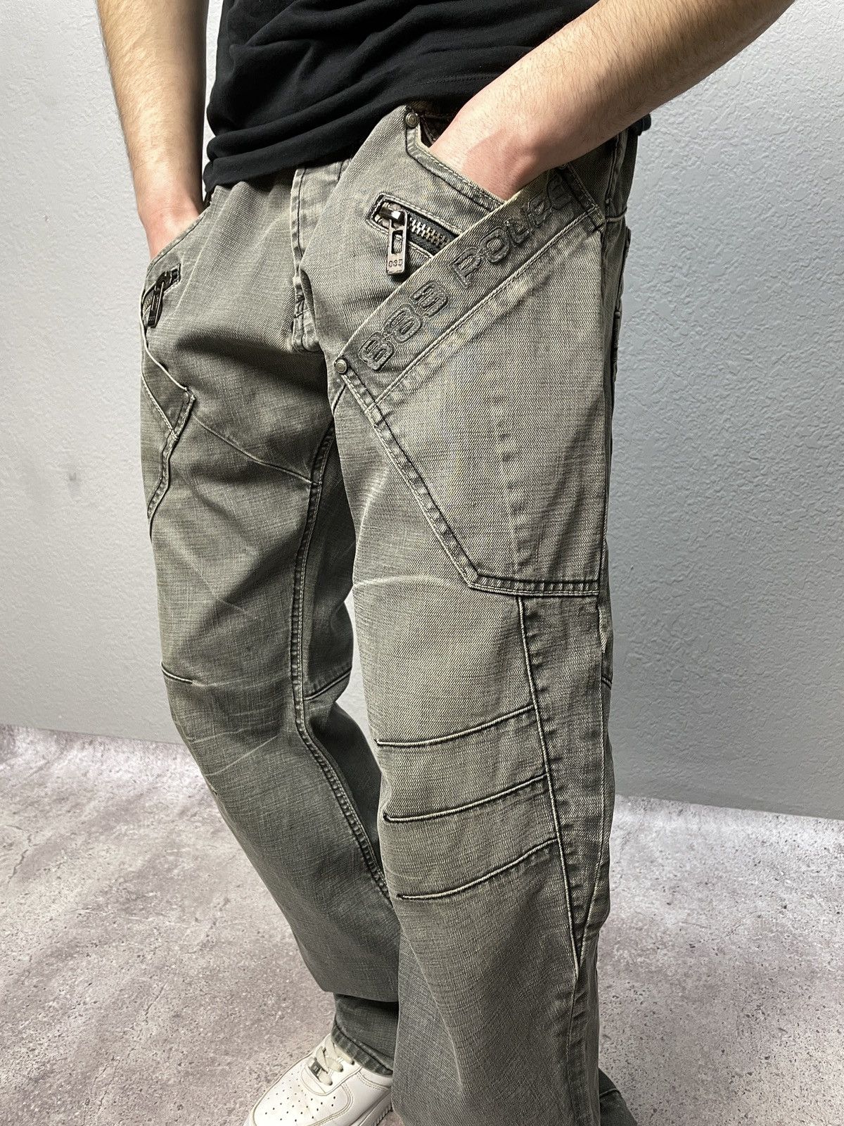 Vintage Vintage Distressed Y2K Police Cargo Jeans Pants Size US 34 / EU 50 - 3 Thumbnail