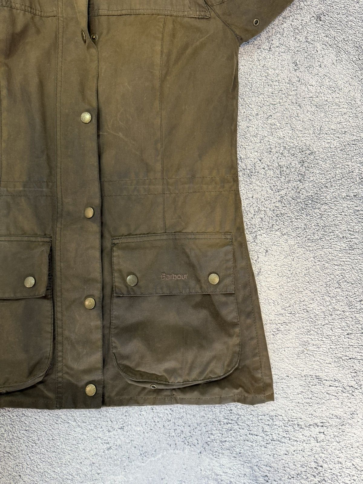 Barbour Barbour Durham Wax Jacket Women UK8 US4 Brown Hooded Vintage Size S / US 4 / IT 40 - 18 Thumbnail