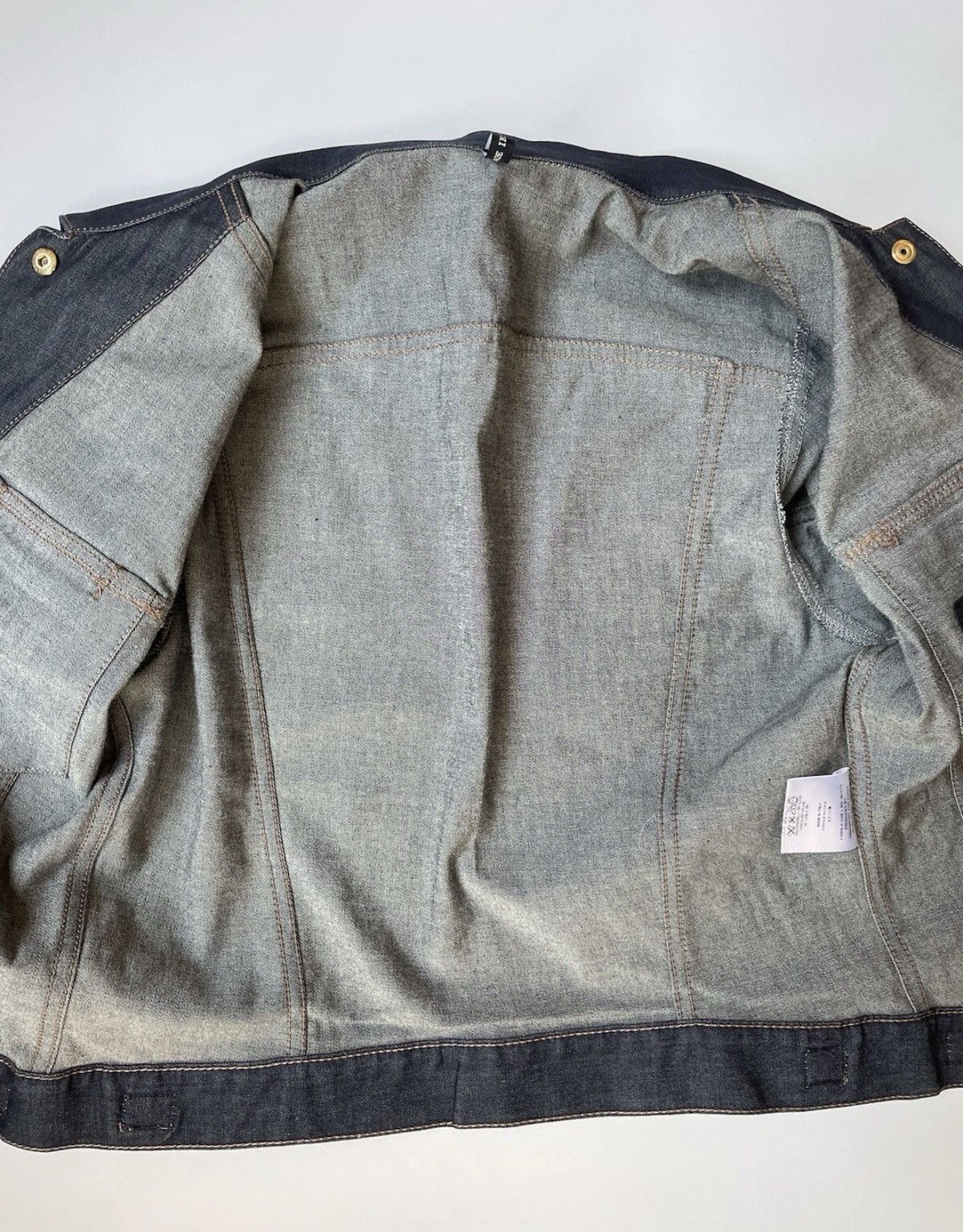 Gucci GUCCI Tom Ford FW 2000 Dark Blue Denim Leather Buckle Jacket Size S / US 4 / IT 40 - 11 Thumbnail