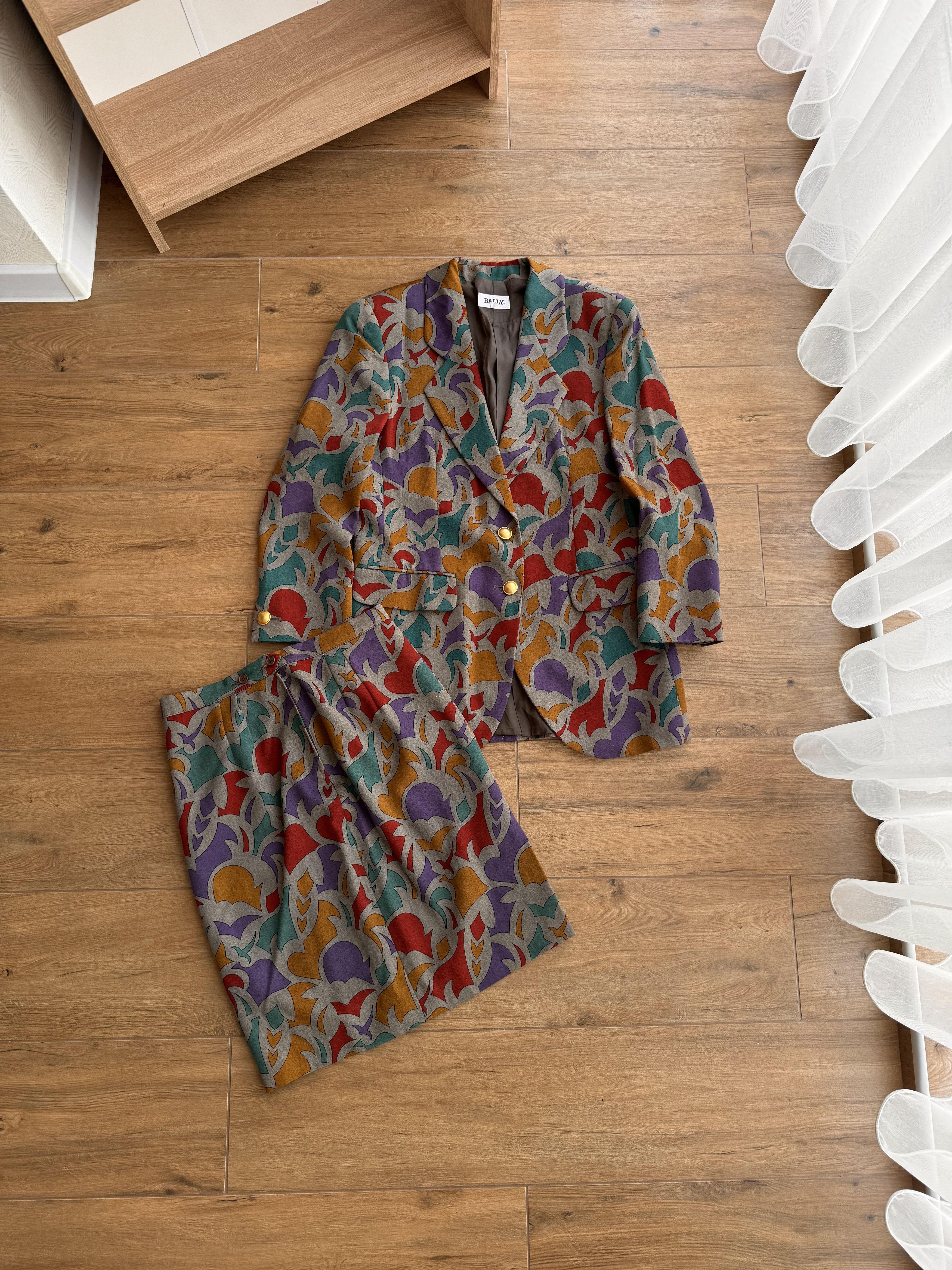 Bally Vintage Bally Gruppo GFT Collaudo Wool Floral Blazer&Ski Size L / US 10 / IT 46 - 2 Thumbnail