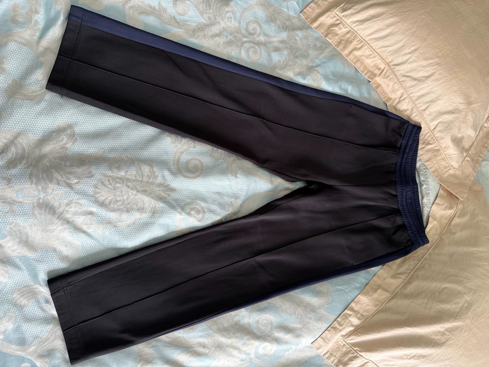 Valentino VALENTINO Black&Blue ColorBlock Logo Chino Pants M Size US 32 / EU 48 - 1 Thumbnail