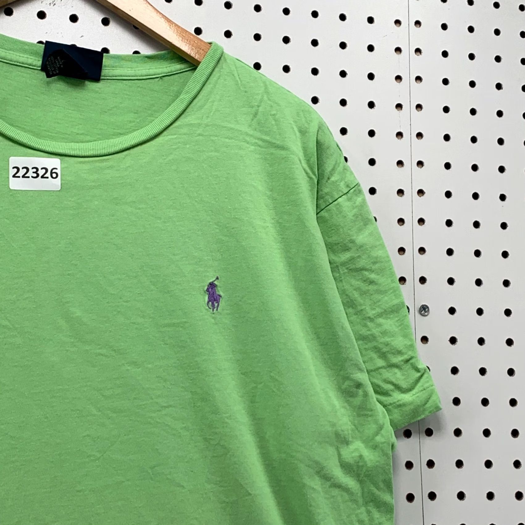 Polo Ralph Lauren Polo Ralph Lauren Shirt Men Large Green Purple Pony Single Stitch 22.5x27.5 Size US L / EU 52-54 / 3 - 7 Thumbnail