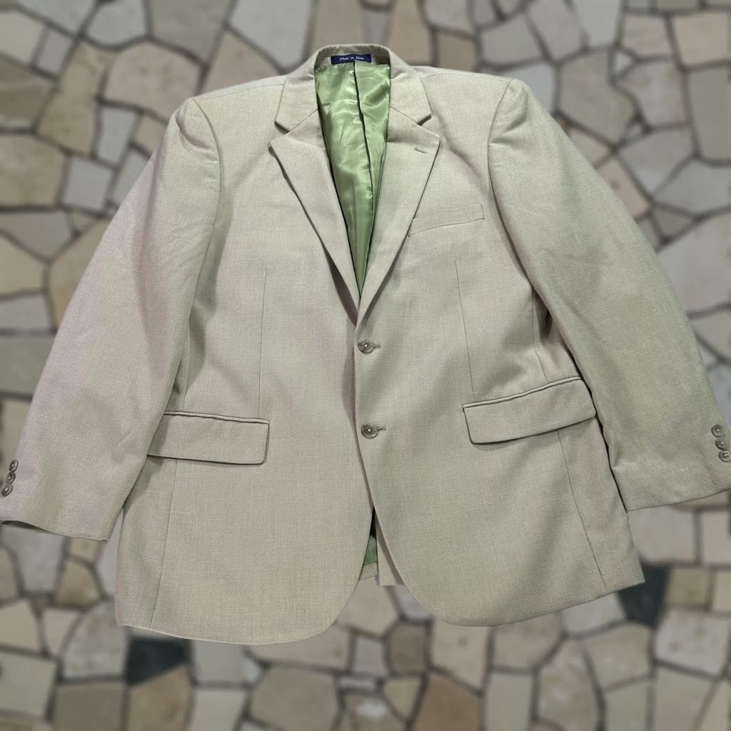 Doublet Alan Flusser Blazer Mens 42R Tan Two-Button Notch Lapel Double Vent Sport Coat Jacket Coat Size 42R - 1 Thumbnail