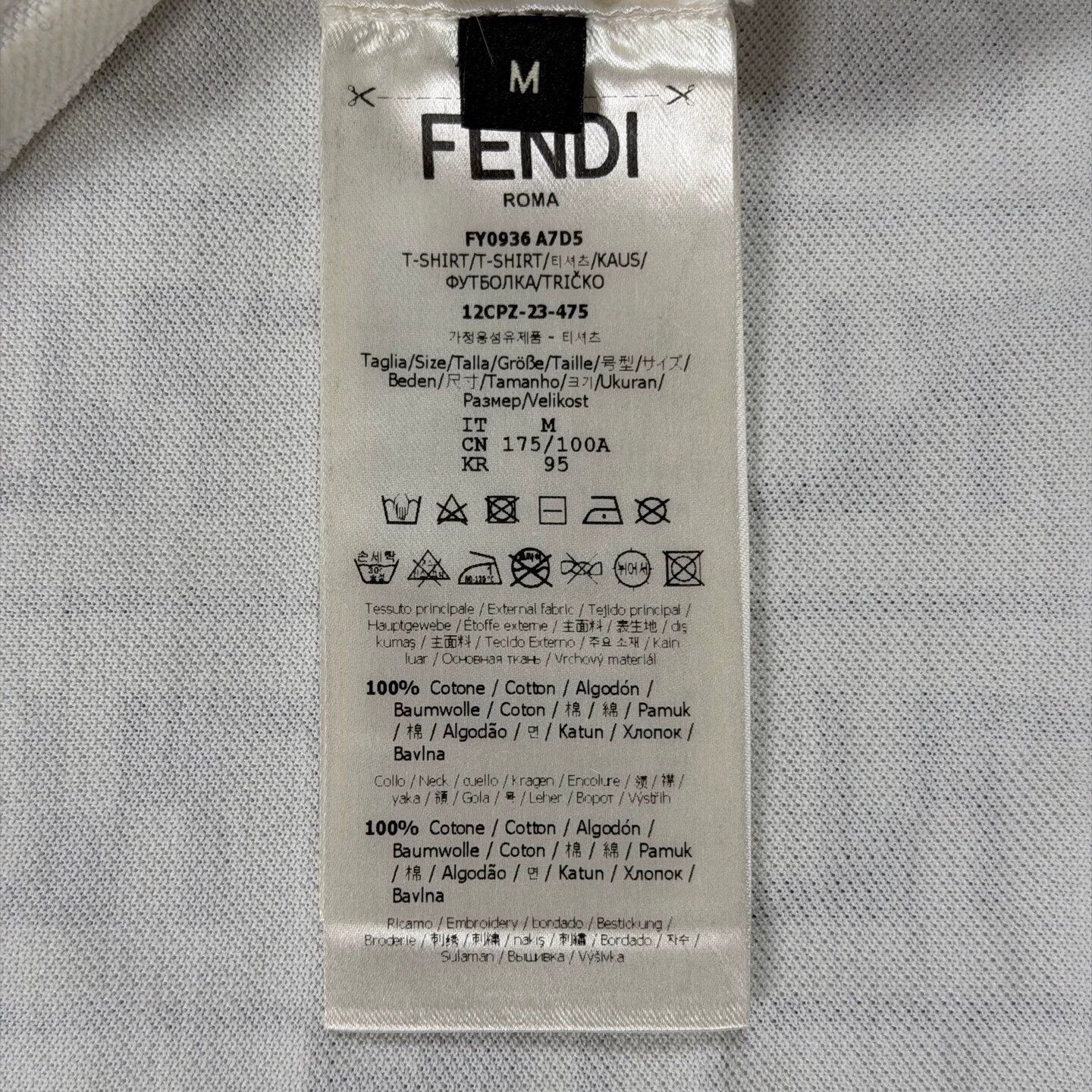 Fendi Fendi Beige Flocked Allover Print Short Sleeve M LN Size US M / EU 48-50 / 2 - 4 Thumbnail