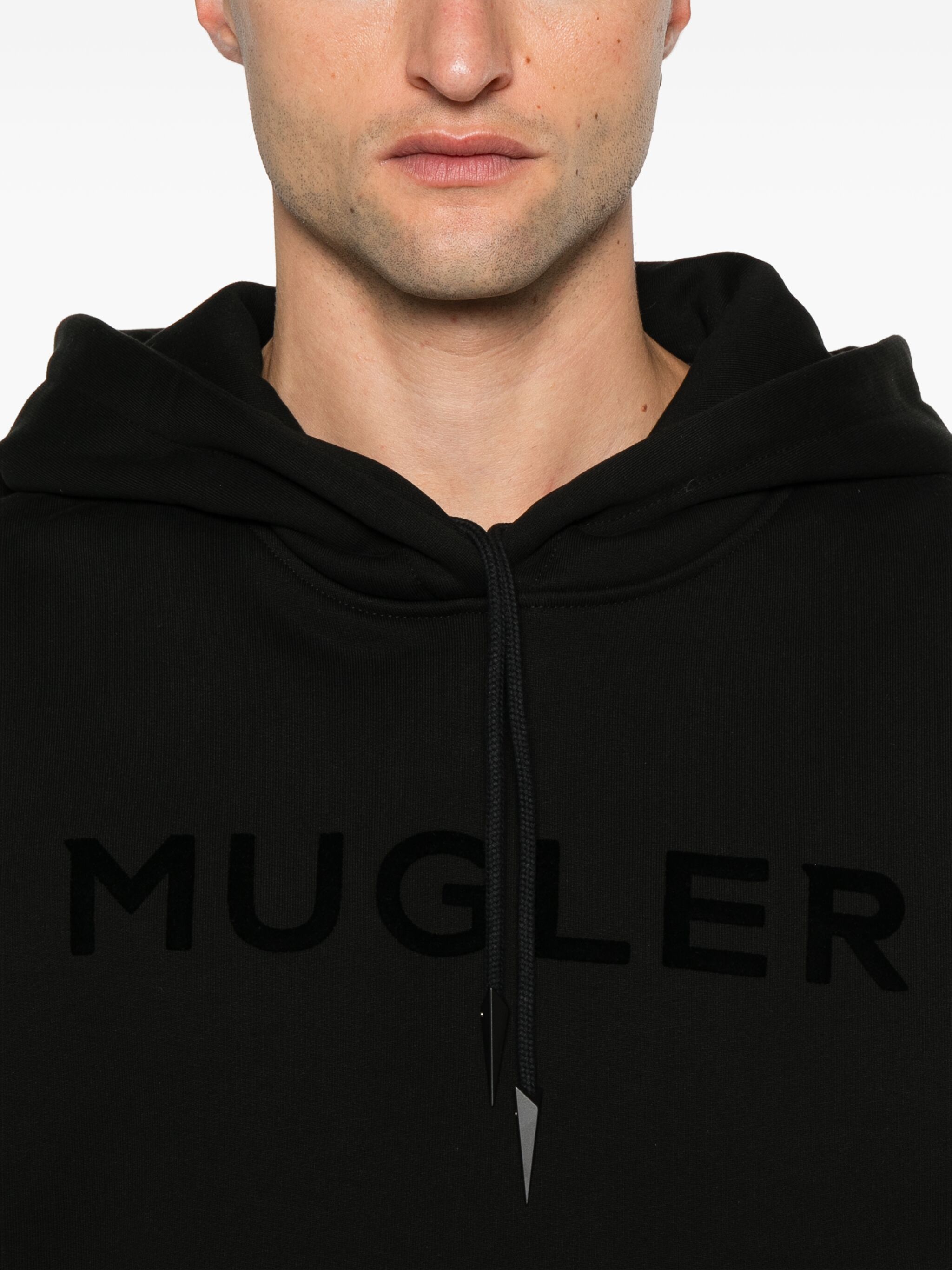 Mugler o1s22i1n1124 Fleece Hoodie in Black Size US M / EU 48-50 / 2 - 5 Thumbnail