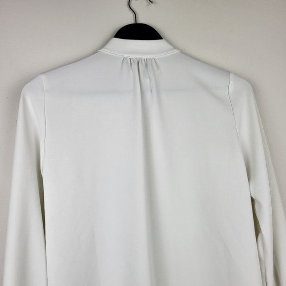 H&M H&M Stand-up Collar White Long Sleeve Blouse Size XS Size XS / US 0-2 / IT 36-38 - 9 Thumbnail