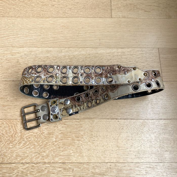 KMRii KMRii Snakeskin and Deerskin “Hybrid” Grommet Belt | Grailed