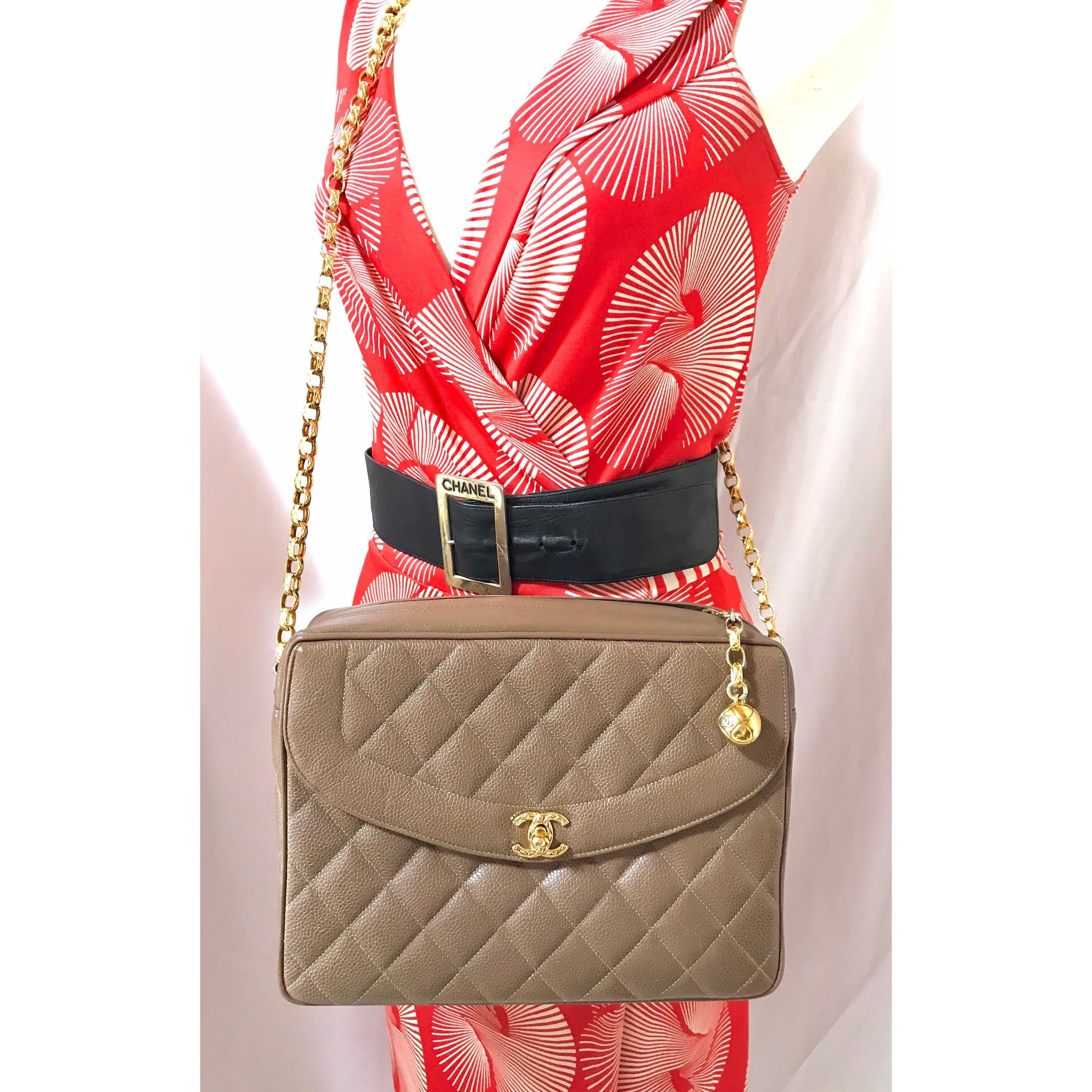 Chanel Vintage Chanel large brown caviar leather 2.55 camera bag Size ONE SIZE - 2 Thumbnail