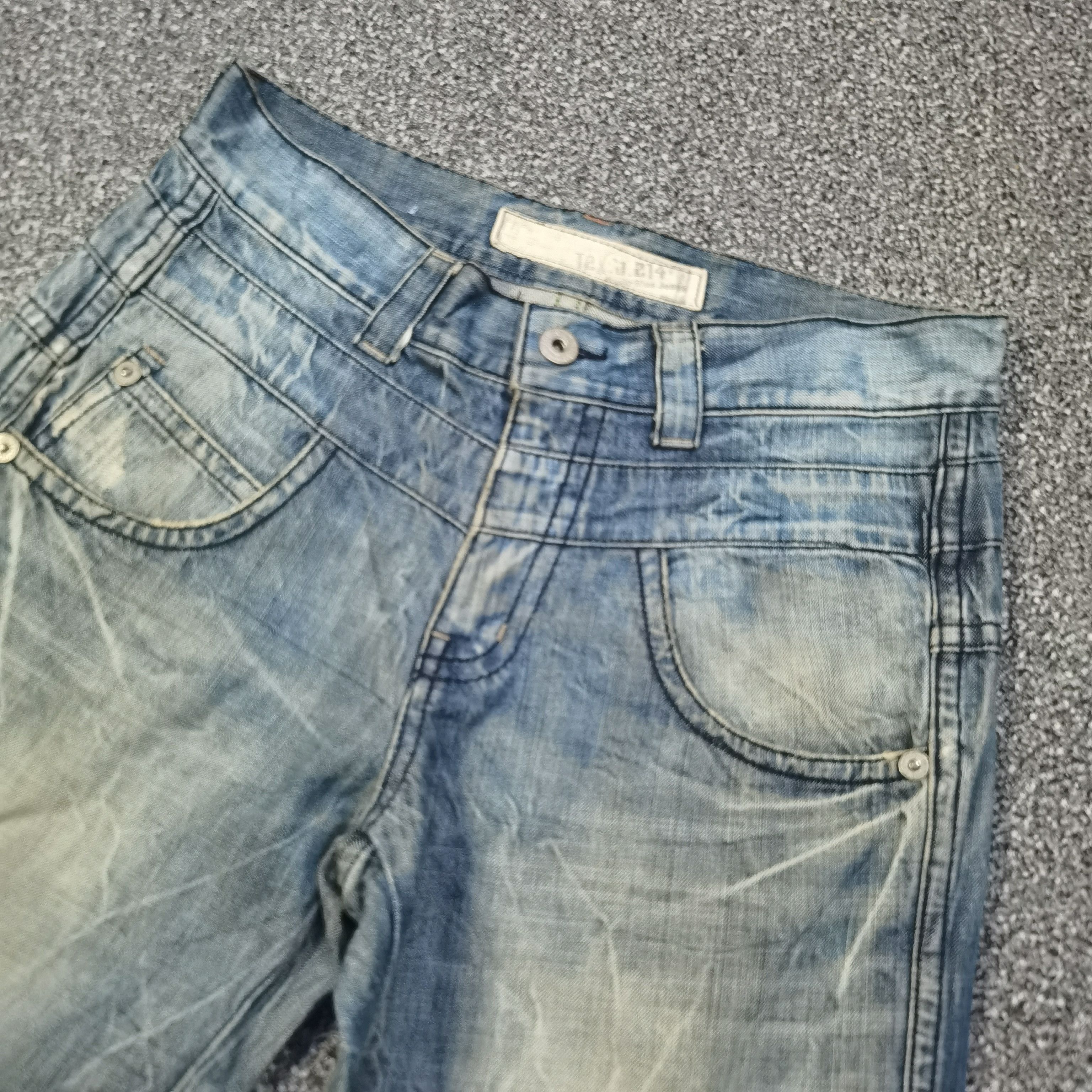 If Six Was Nine × Japanese Brand × Le Grande Bleu (L.G.B.) Y2K Crazy Baggy T2X Denim Size US 35 - 3 Thumbnail