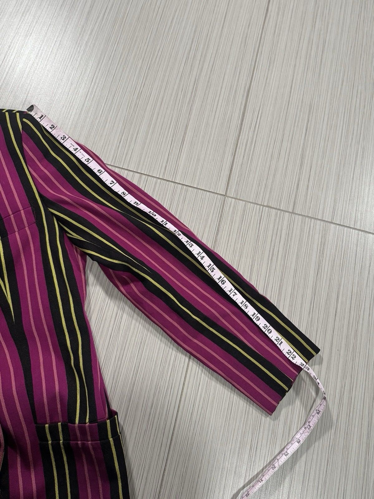 Versace Womens Vintage Gianni Versace Versus Striped Blazer Small Size S / US 4 / IT 40 - 8 Thumbnail