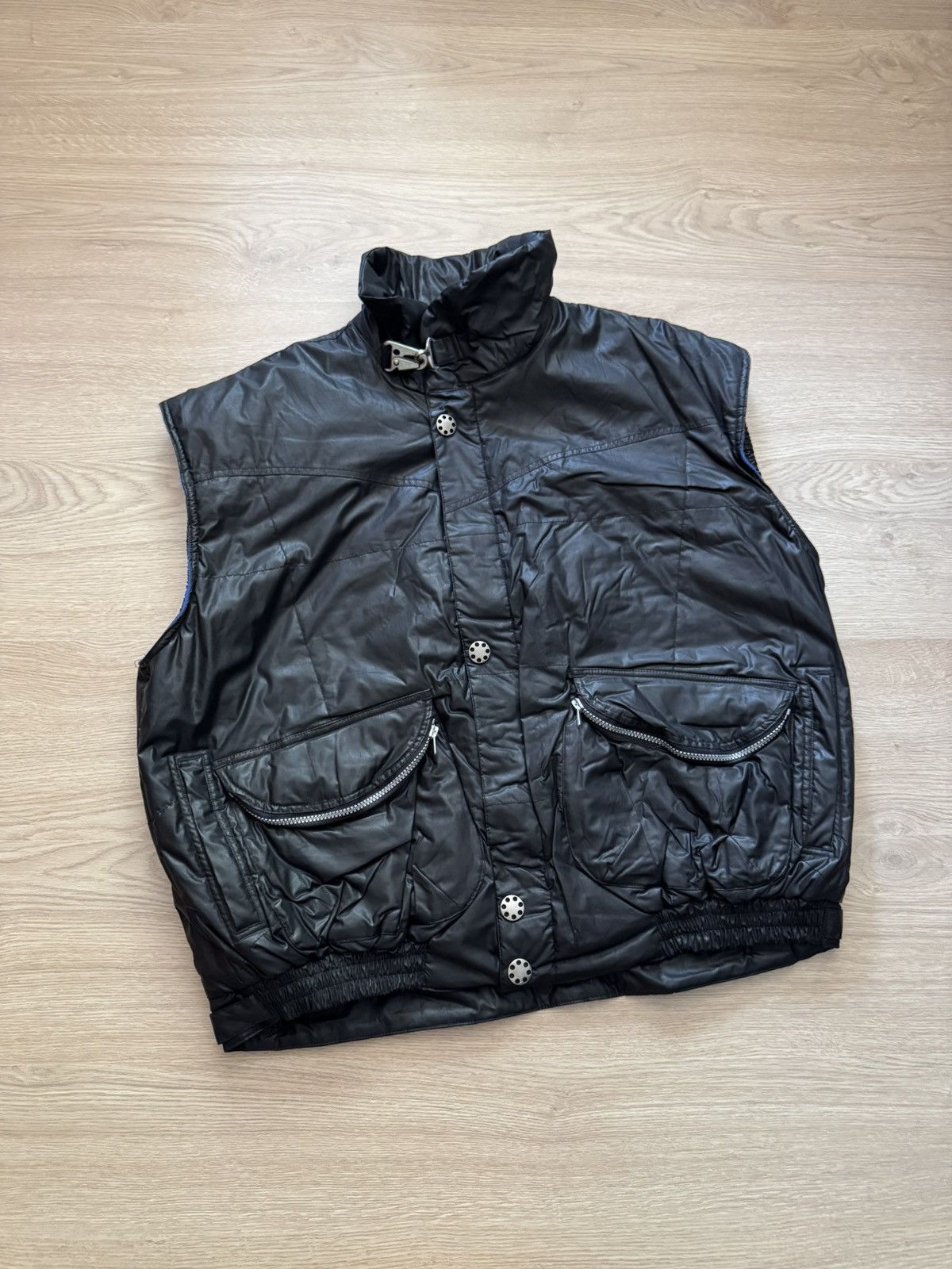 Japanese Brand Vintage 90’s Designer Japanese Baggy Black Vest Size US XL / EU 56 / 4 - 1 Thumbnail