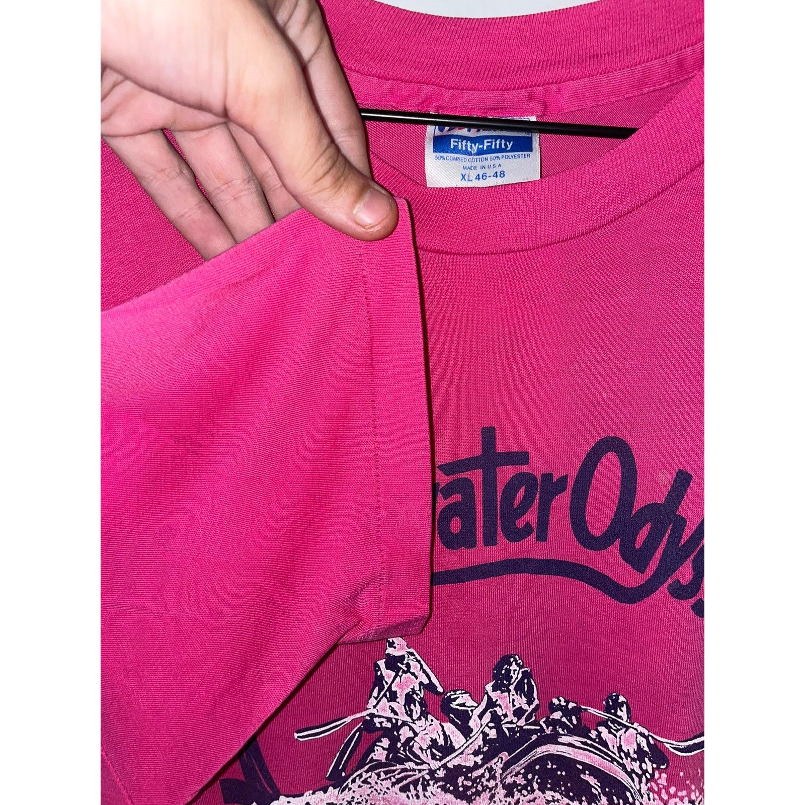 Hanes Vintage Whitewater Rafting Shirt Odyssey 90s Raft Tee XL Size US XL / EU 56 / 4 - 5 Thumbnail