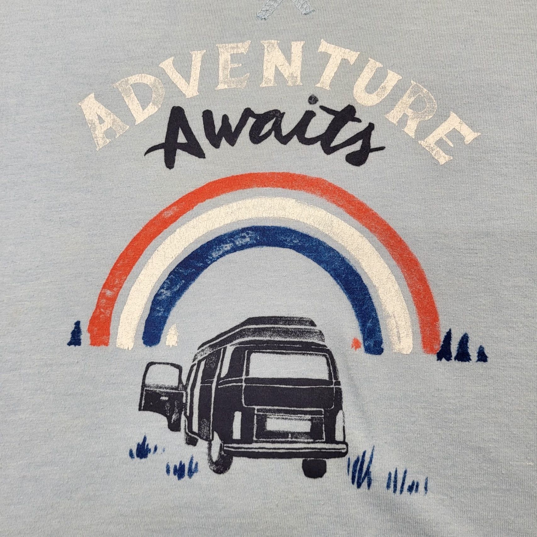 The North Face The North Face T-Shirt Women's XXL Blue Raglan "Adventure Awaits" Camper Shirt Womens Regular Size 2XL Blue Raglan Sleeve, Outdoor, Casual Size XXL / US 16-18 / IT 52-54 - 6 Thumbnail