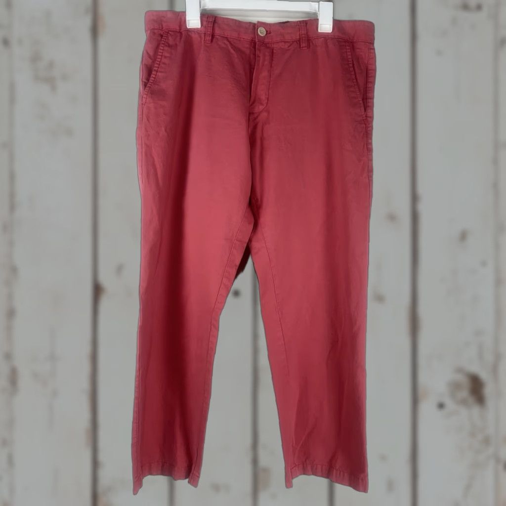 Vintage Charleston Threads Coral Cotton Pants 36X30 Regular Mens Casual Preppy Bohemian Size US 36 / EU 52 - 1 Thumbnail