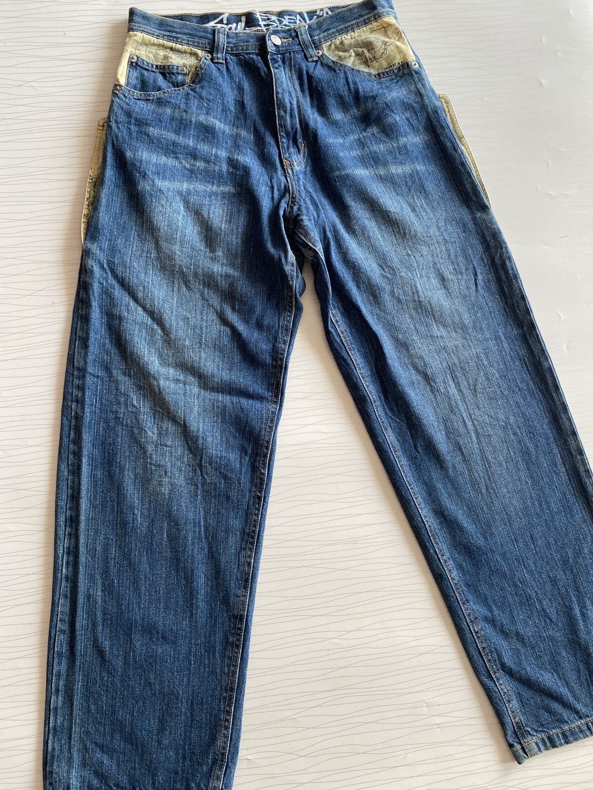 JNCO Vintage Y2K SOUL BREAK Denim Baggy Jeans Buckle Back Size US 30 / EU 46 - 2 Thumbnail