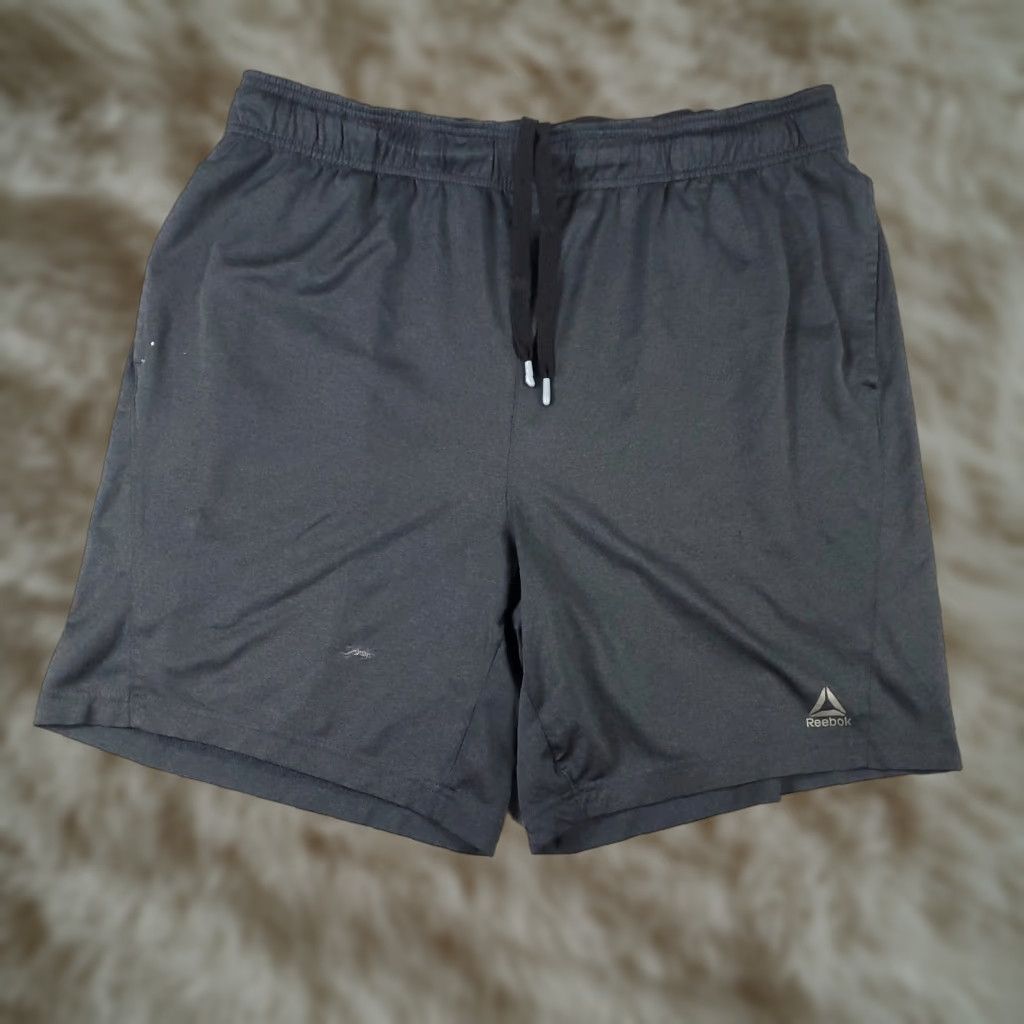 Reebok Reebok Shorts Men XL Gray Athletic Running Gym Elastic Pockets Logo Mens Size US 36 / EU 52 - 1 Thumbnail