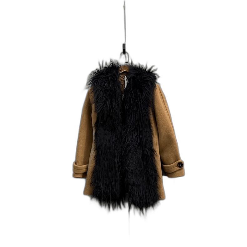 Miu Miu Khaki Faux Fur Collar Coat -2505