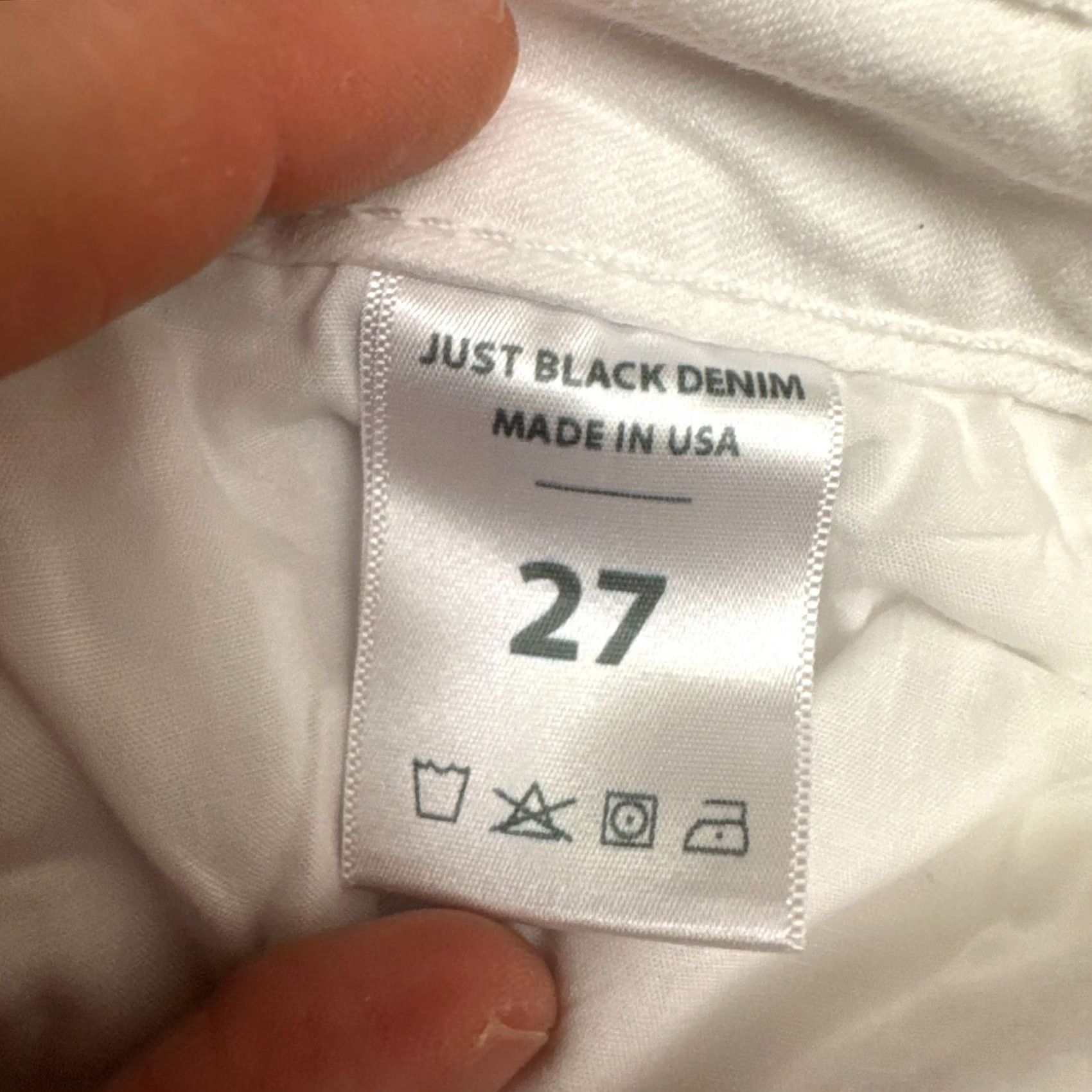 Denime JUST BLACK Jeans Womens 27 White Mid Rise Skinny Denim 28x28 Casual Stretch 5-Pocket City Streetwear Mens? Size 28" / US 6 / IT 42 - 7 Thumbnail
