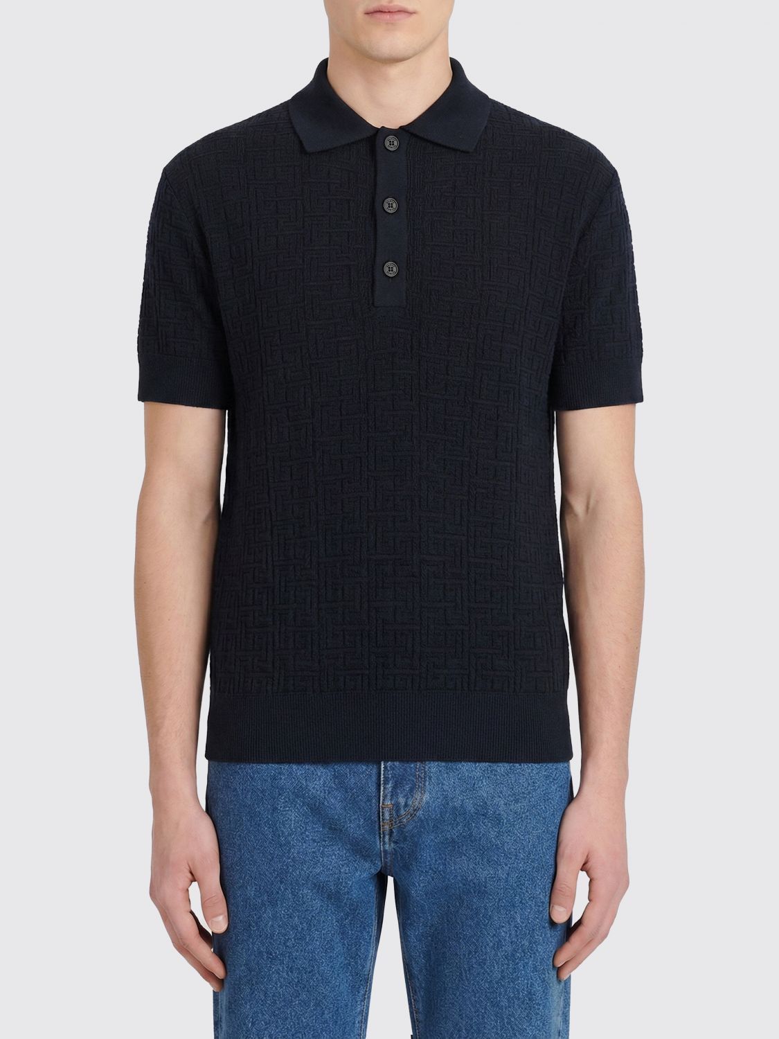 Balmain Balmain Polo Shirt Men Blue Size US L / EU 52-54 / 3 - 1 Thumbnail