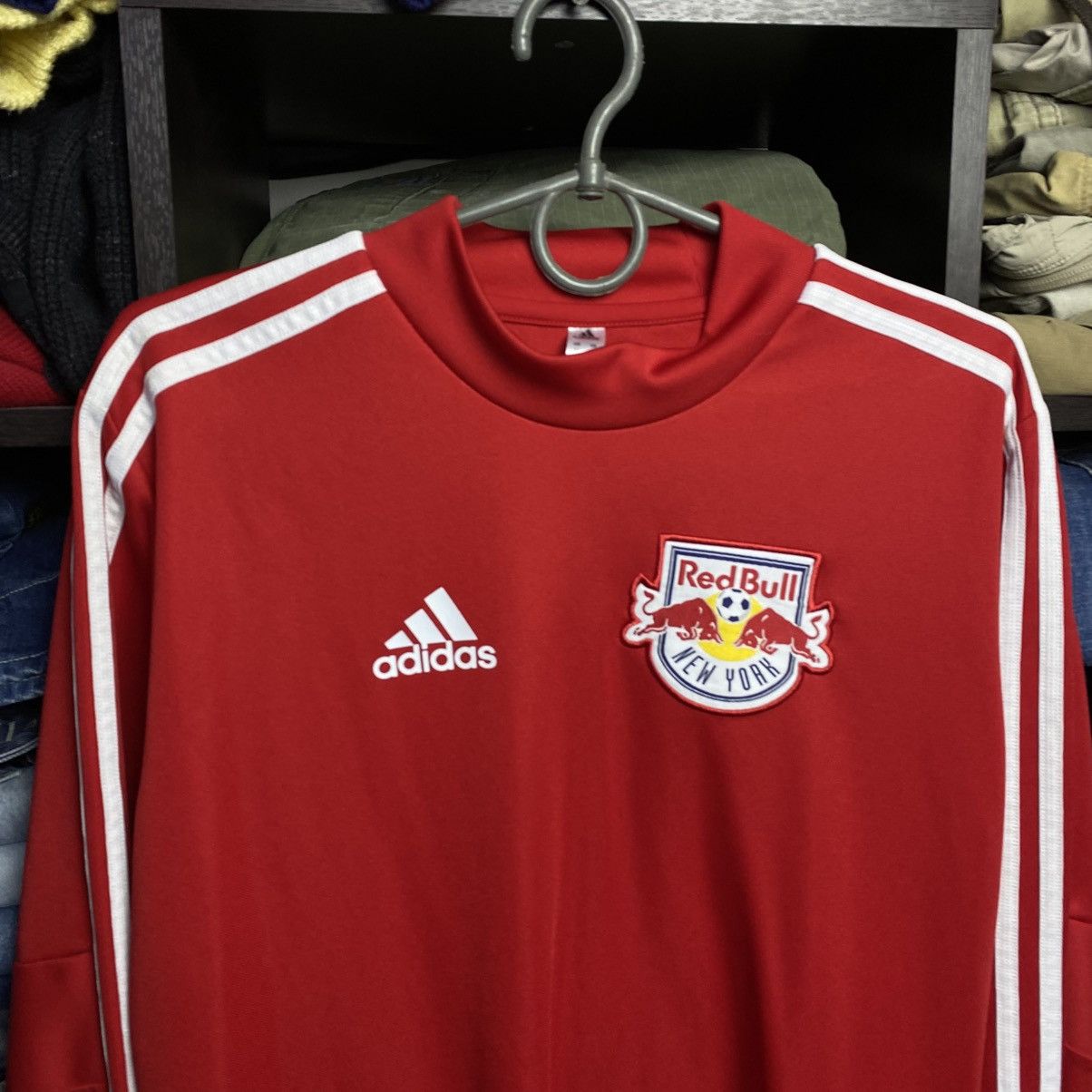 Adidas Mens Adidas Red Bull New York 2019 Soccer sweatshirt size XS Size US XS / EU 42 / 0 - 2 Thumbnail