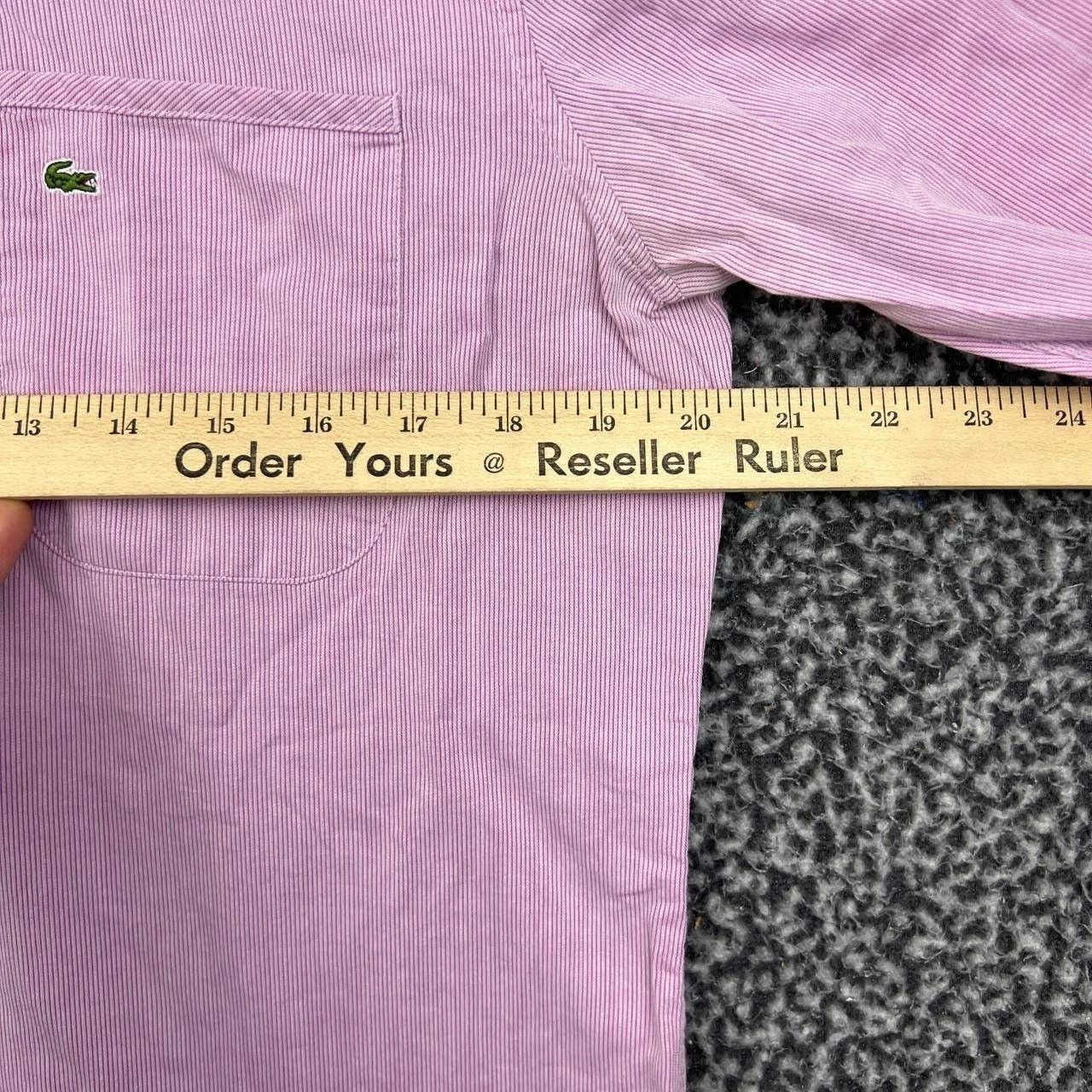 Lacoste Lacoste Button Down Shirt Men 40 Classic Fit Striped Cotton Size US XXS / EU 40 - 4 Thumbnail
