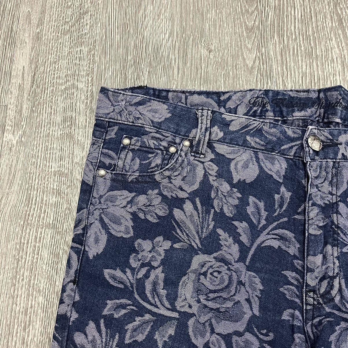 Japanese Brand The Vintage Standard Stretch Flower Patterned Blue Jeans Size US 38 / EU 54 - 4 Thumbnail