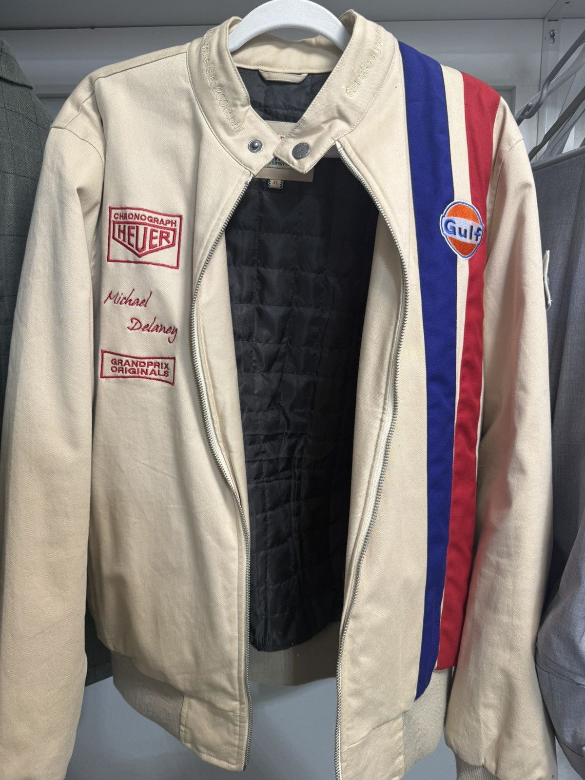 Vintage Michael Delaney Racing Jacket - Grand Prix Originals Size US L / EU 52-54 / 3 - 1 Thumbnail