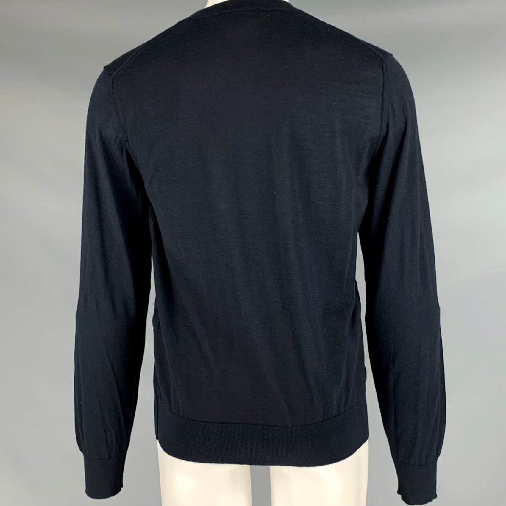 Dolce & Gabbana DOLCE & GABBANA Navy Knit Cashmere Crew-Neck Pullover M Men Knit Pullover, Navy, Cashmere, Crew-Neck, Italy Size US M / EU 48-50 / 2 - 3 Thumbnail