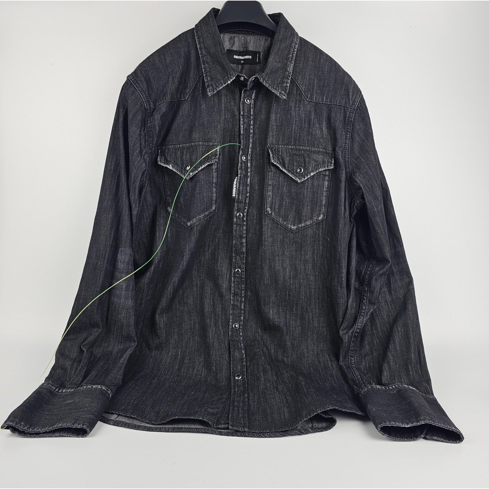 Dsquared2 DSQUARED2 Black Western Denim Shirt New & Authentic (Men's s Size US XL / EU 56 / 4 - 2 Thumbnail
